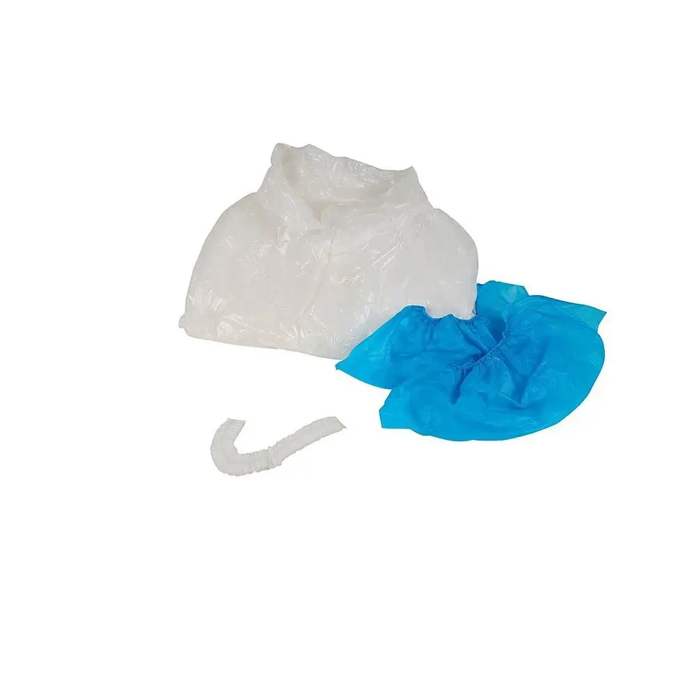 Comparer les prix de Kit de protection visiteur charlotte + blouse + surchaussures Ukal (x10)