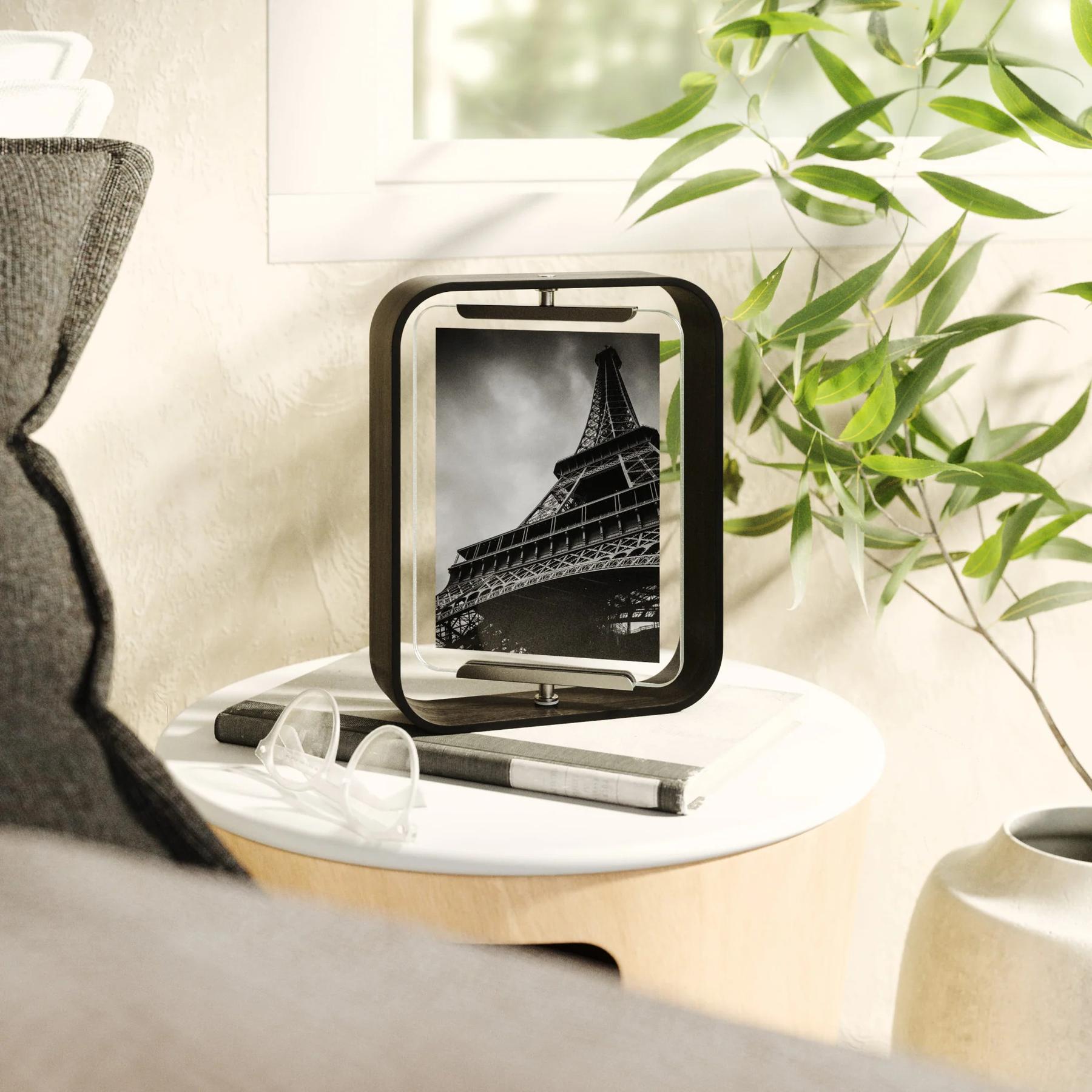 0028295418485 - Bilderrahmen  Schwarz  Holz Metall Glas  Pappel Buche  rechteckig  19x24x5 cm  Grüner Punkt  Passepartout  Bilder und Zubehör