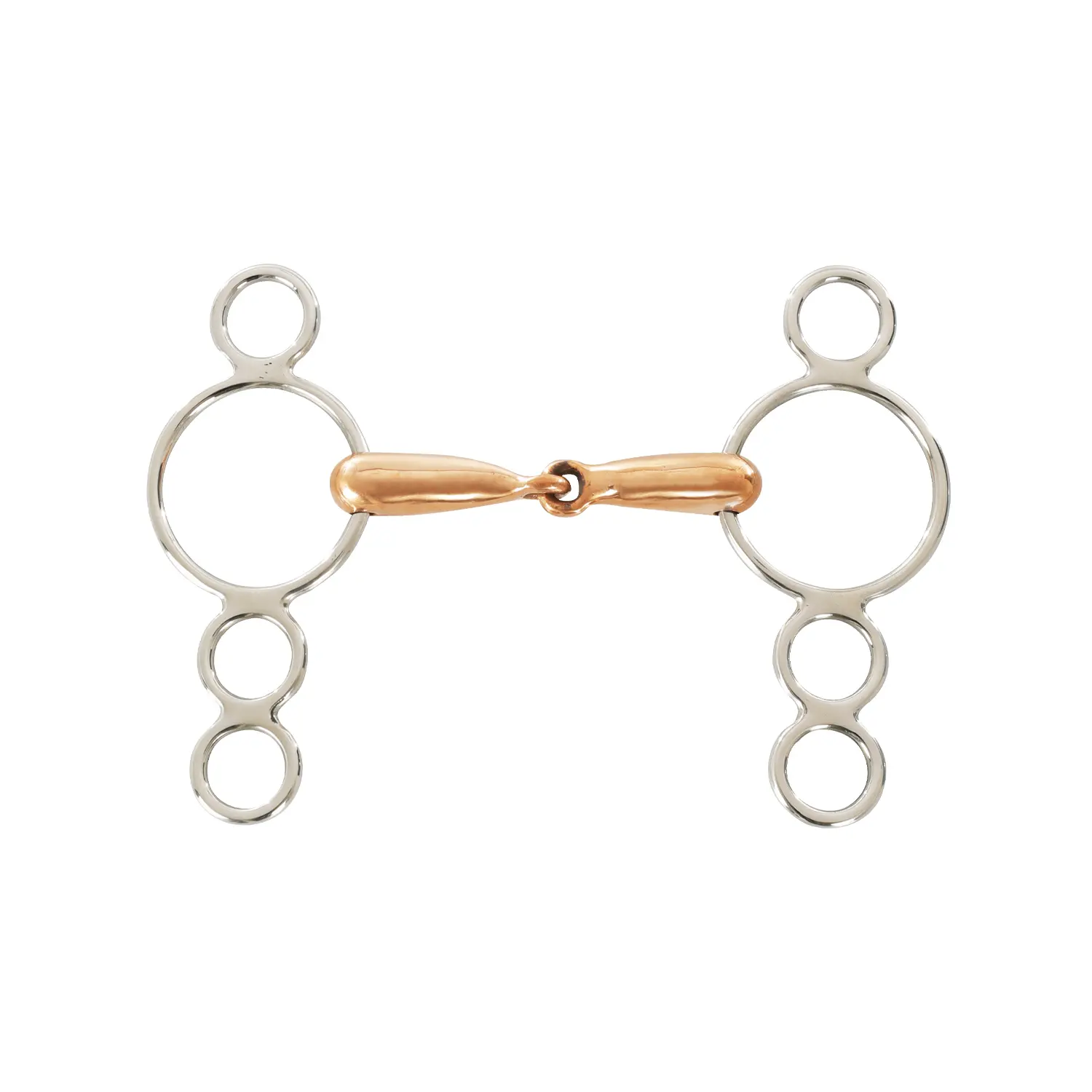 Mors pessoa à 4 anneaux pour poney en cuivre Umbria Equitazione