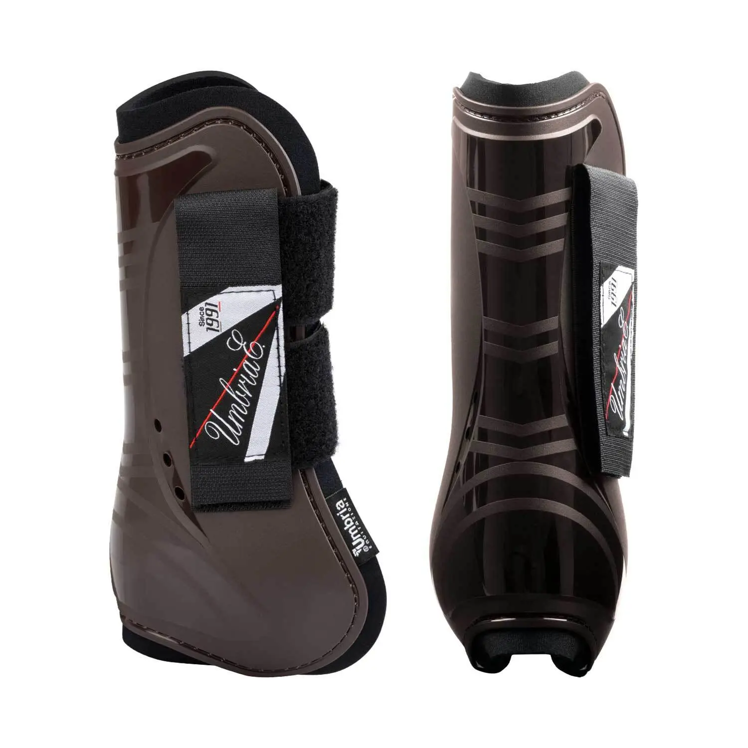 Umbria Equitazione Marron Neoprene And Plastic Tendon Boots For Horses