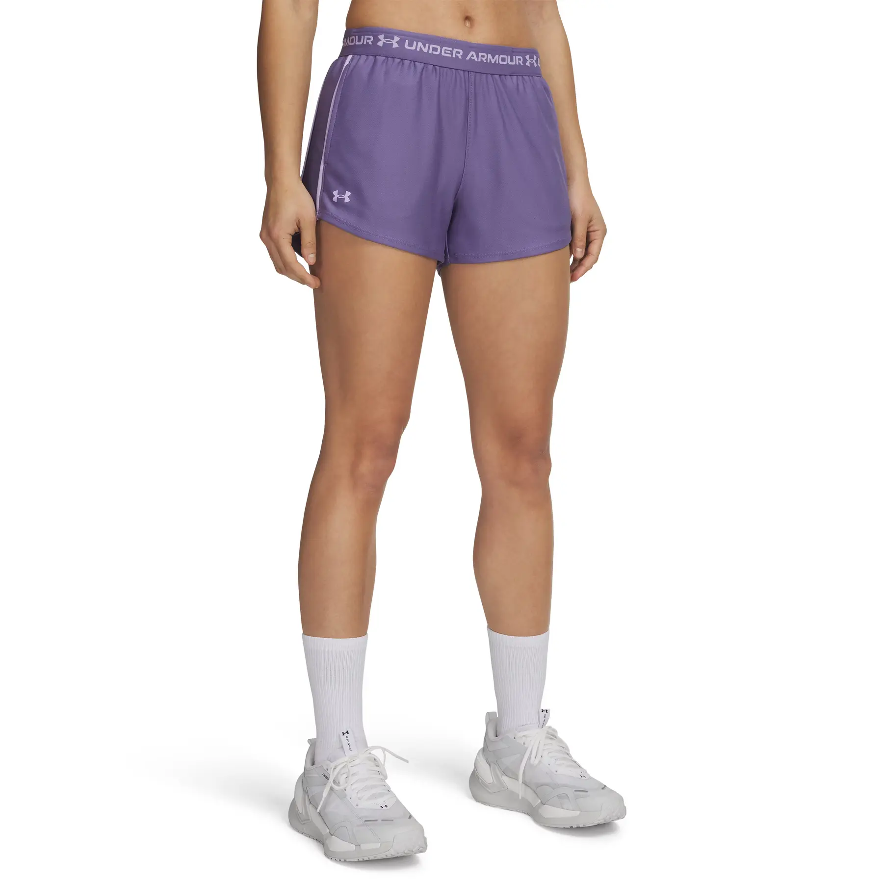 Under Armour Women's Violet Shorts Tech Play Up