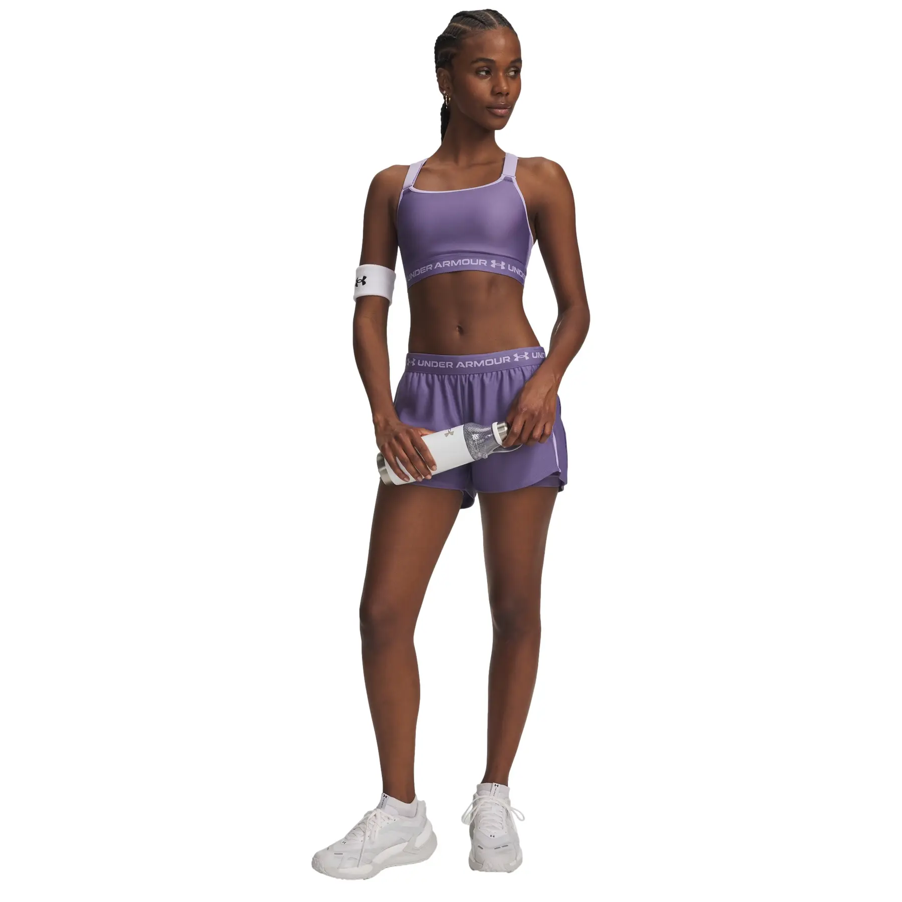 Under Armour Women's Violet Shorts Tech Play Up