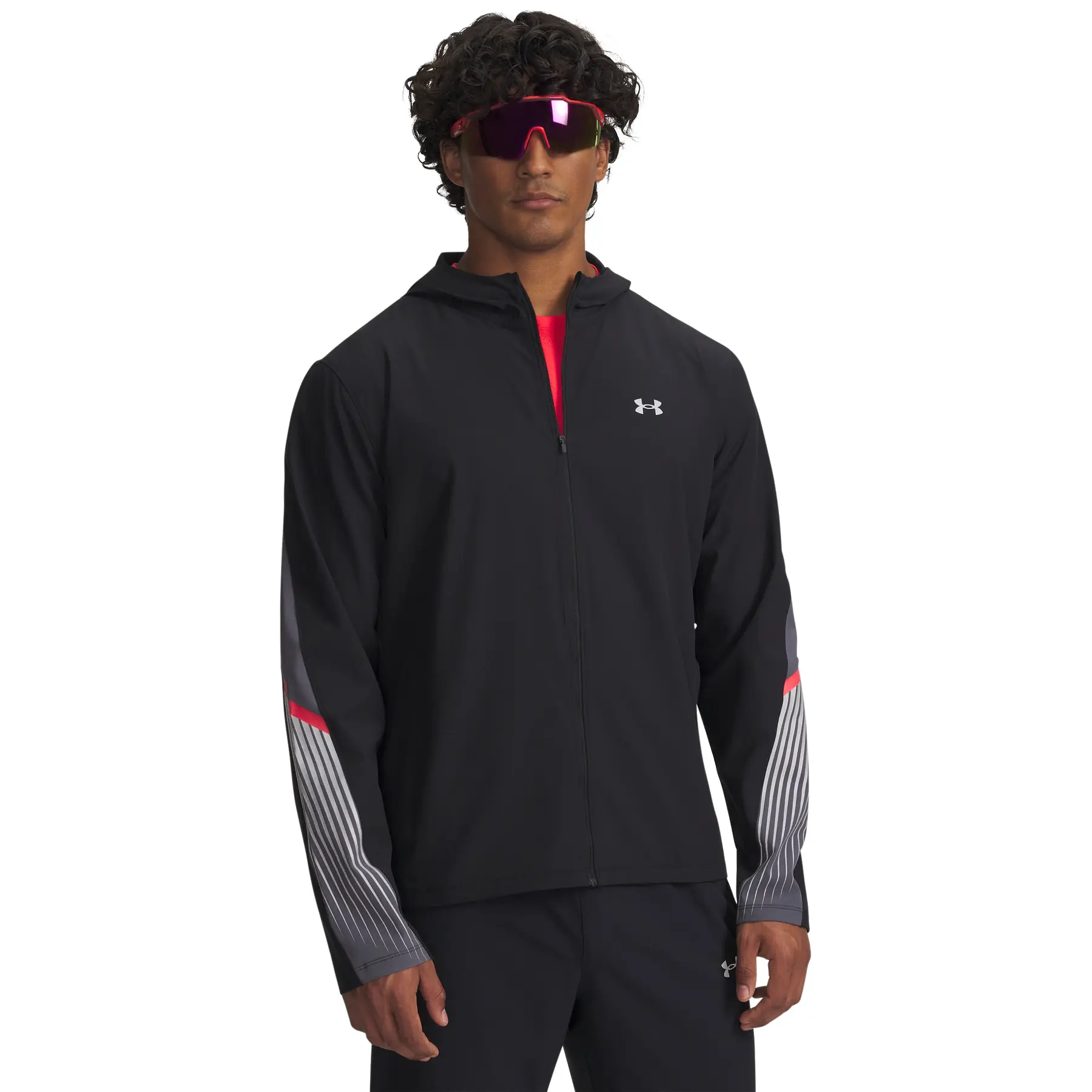 Under Armour Men's Noir Hooded Sweatshirt Velociti Storm
