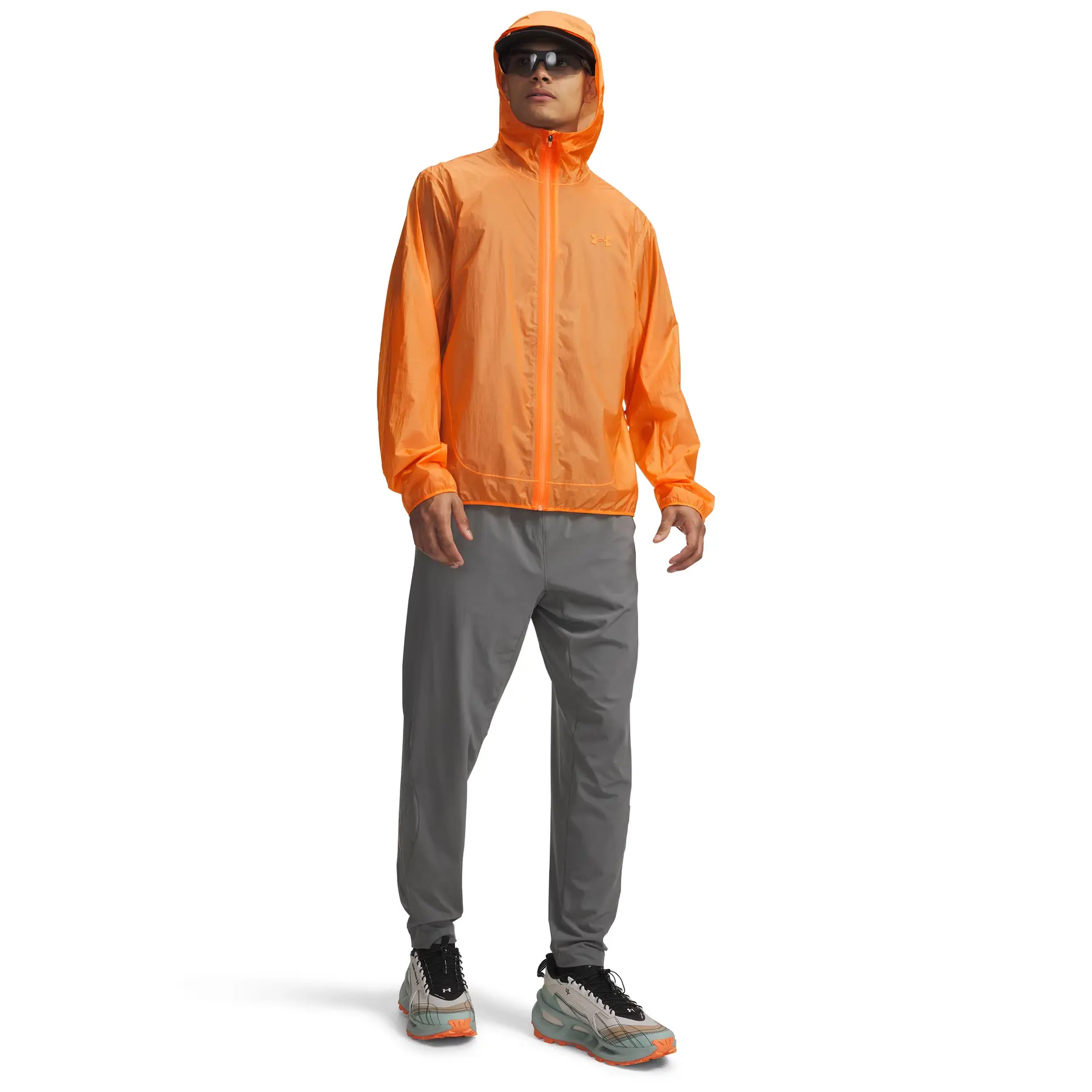 Under Armour Men's Orange Waterproof Jacket Explor