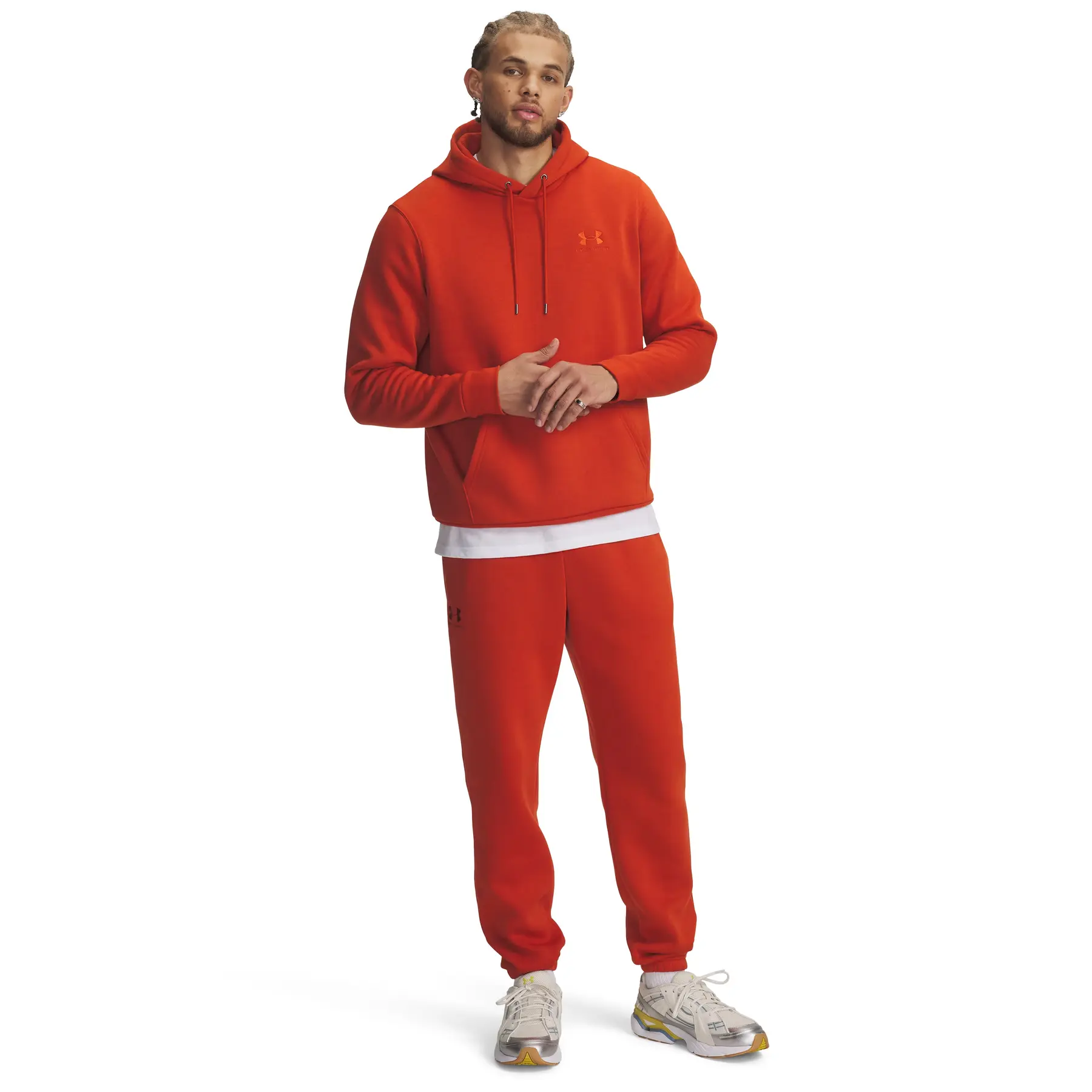 Under Armour Men's Orange Trousers Icon Fleece