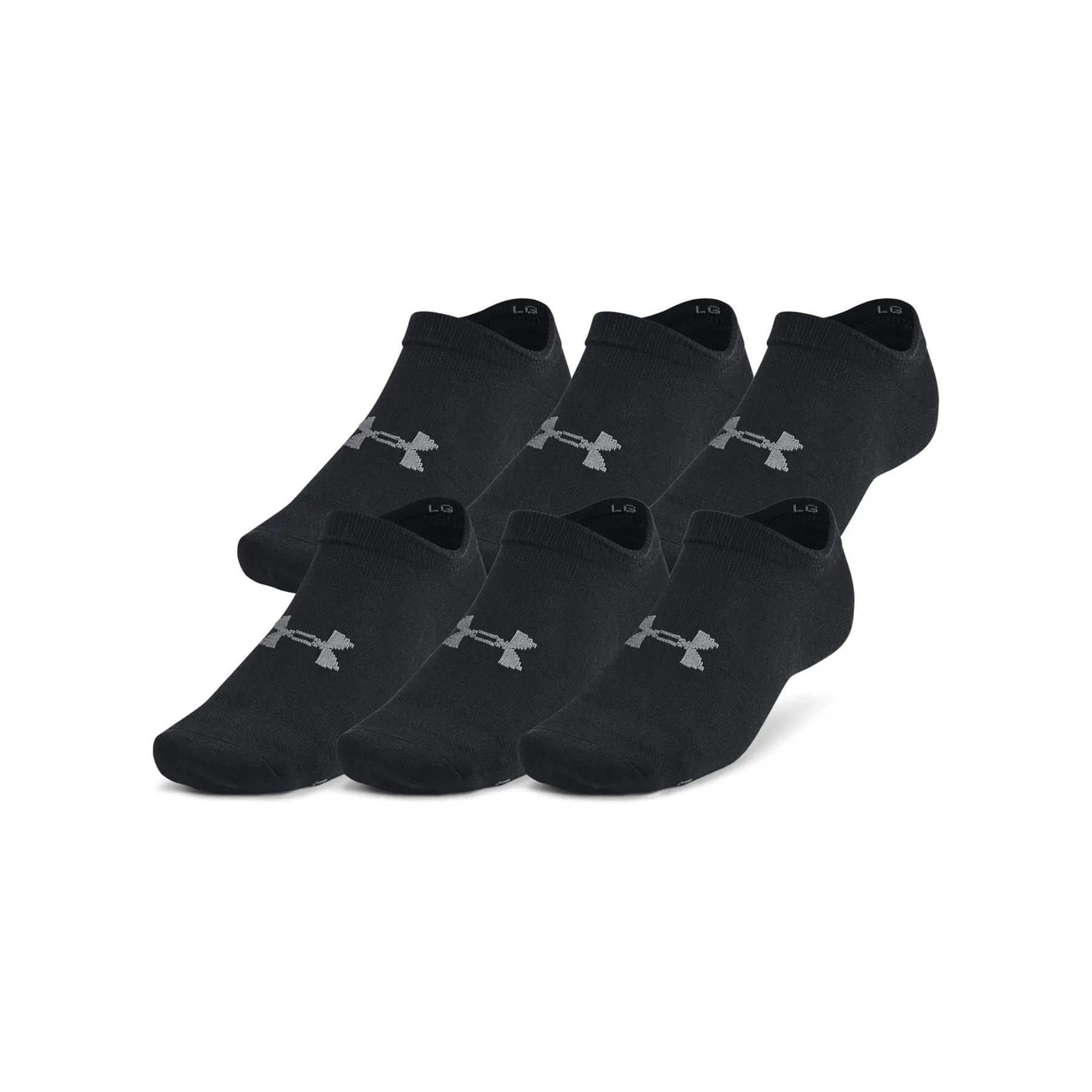 Under Armour Noir Football Socks Essential No Show (X6)