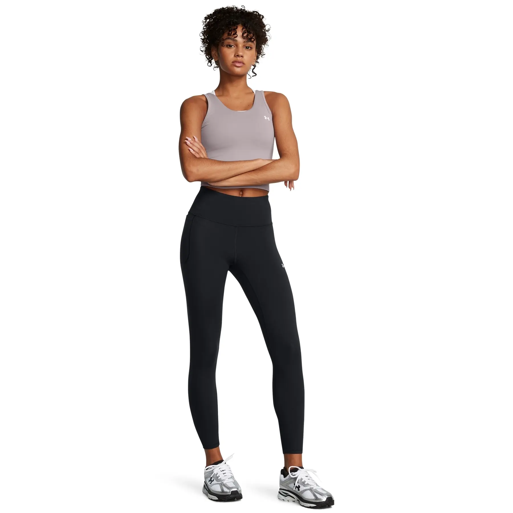 Under Armour Femme Legging longueur chevilles Motion, Noir, Taille L