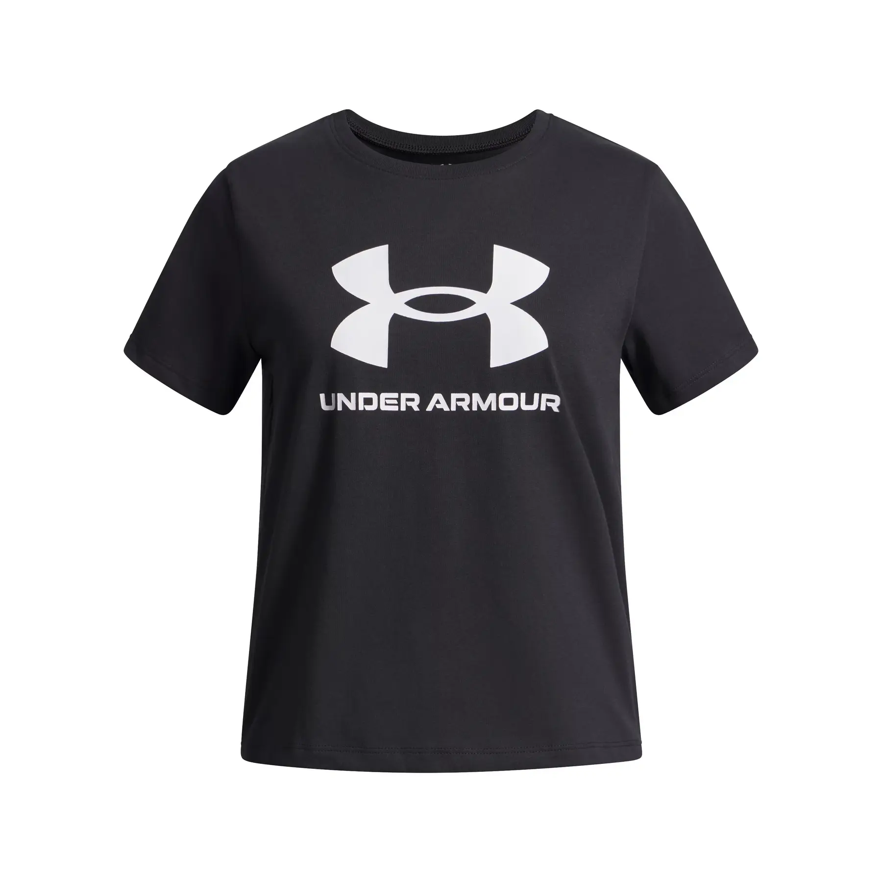 Under Armour Boys Noir Kid's T-Shirt Big Logo