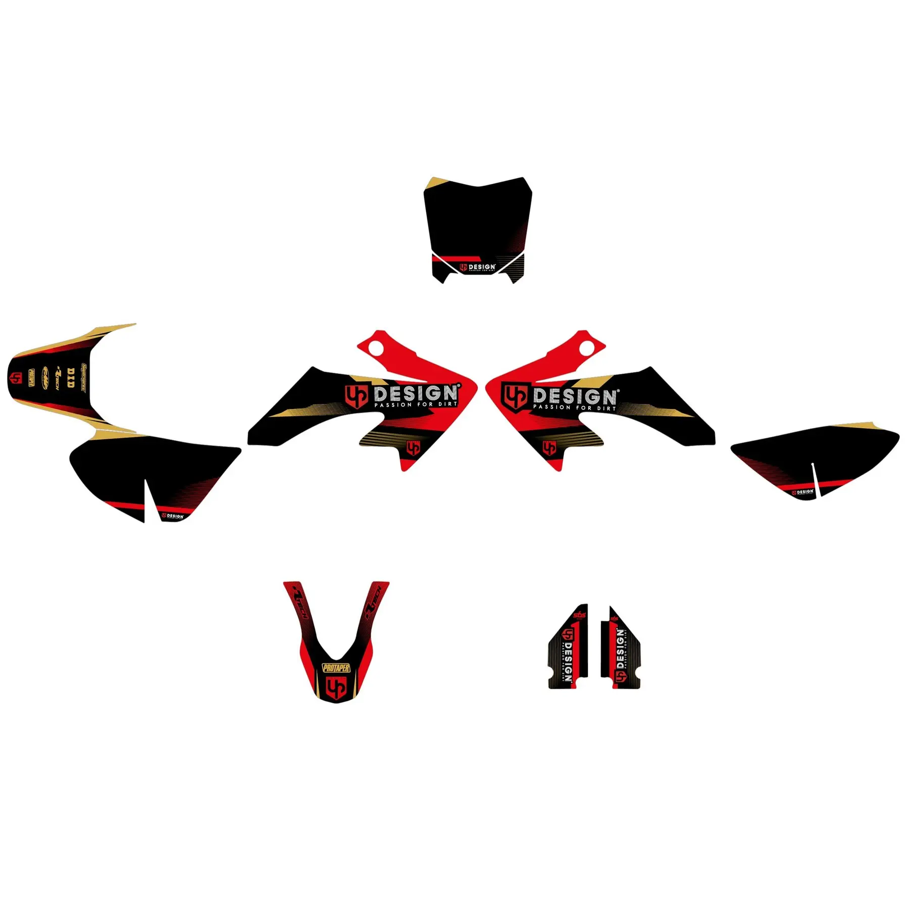Motorrad Dekorationsset UP Design Spike Honda CRF 50 (2007-2012)