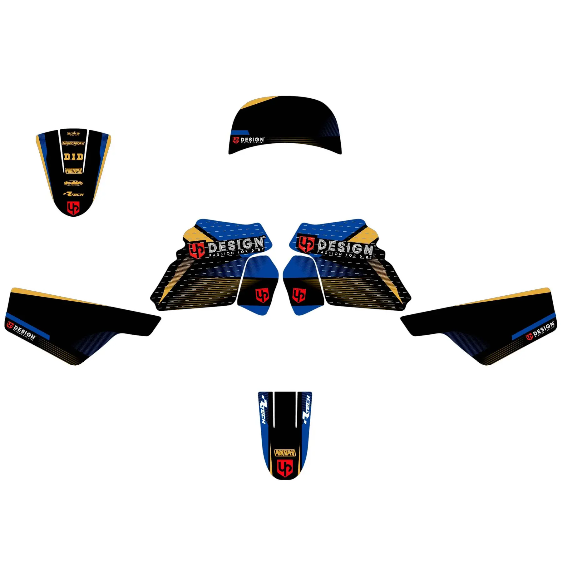 Motorrad Dekorationsset UP Design Spike Yamaha PW 50 (1981-2022)