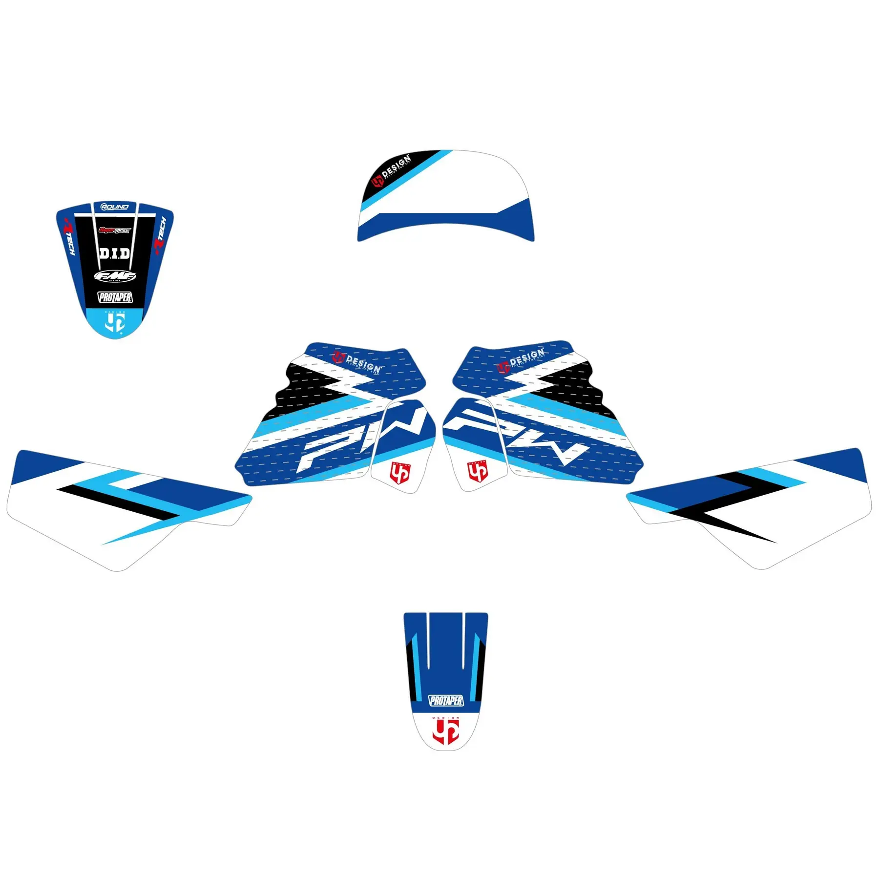 Motorrad Dekorationsset UP Design Round Yamaha PW 50 (1981-2022)