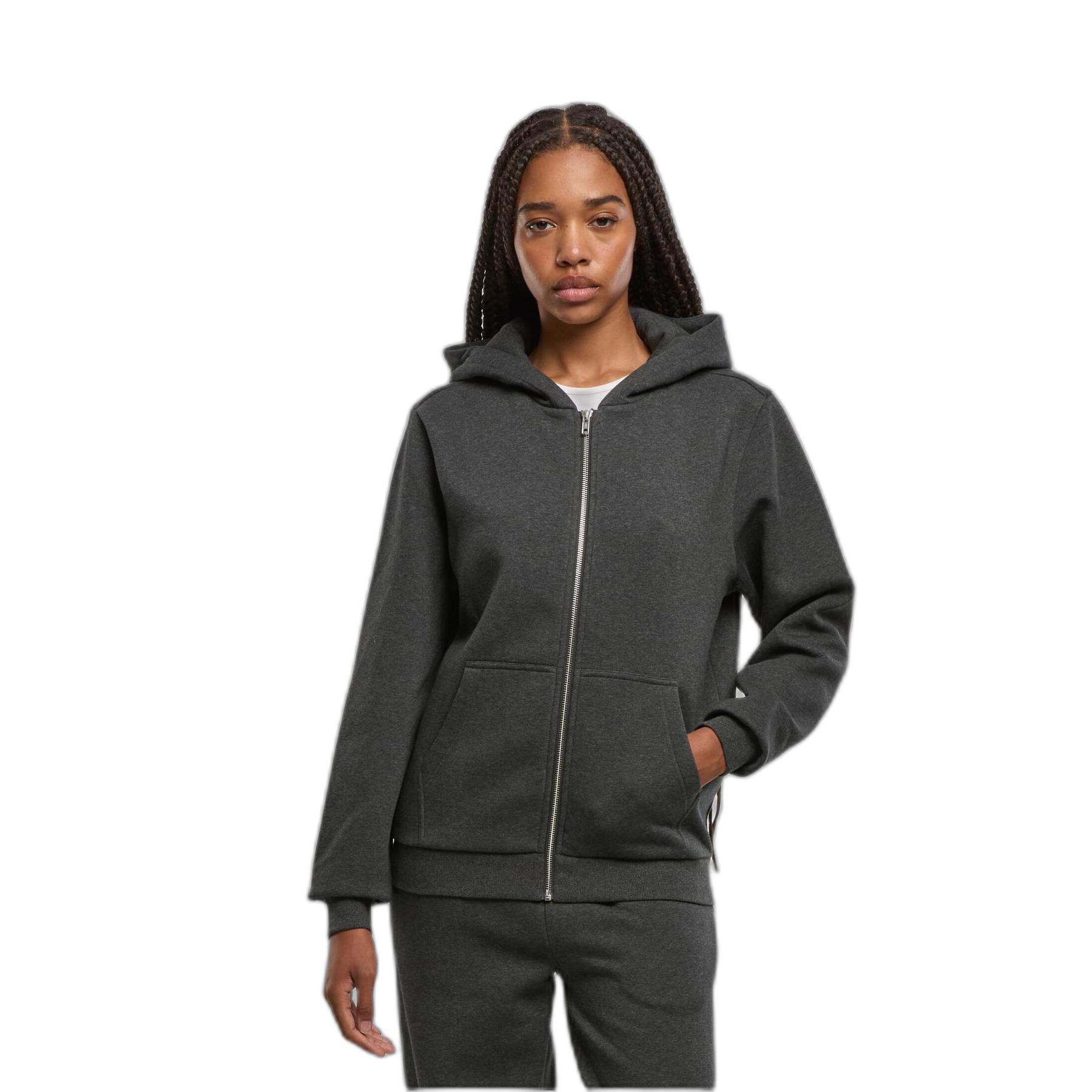 Felpa con cerniera a cappuccio da donna  Fluffy