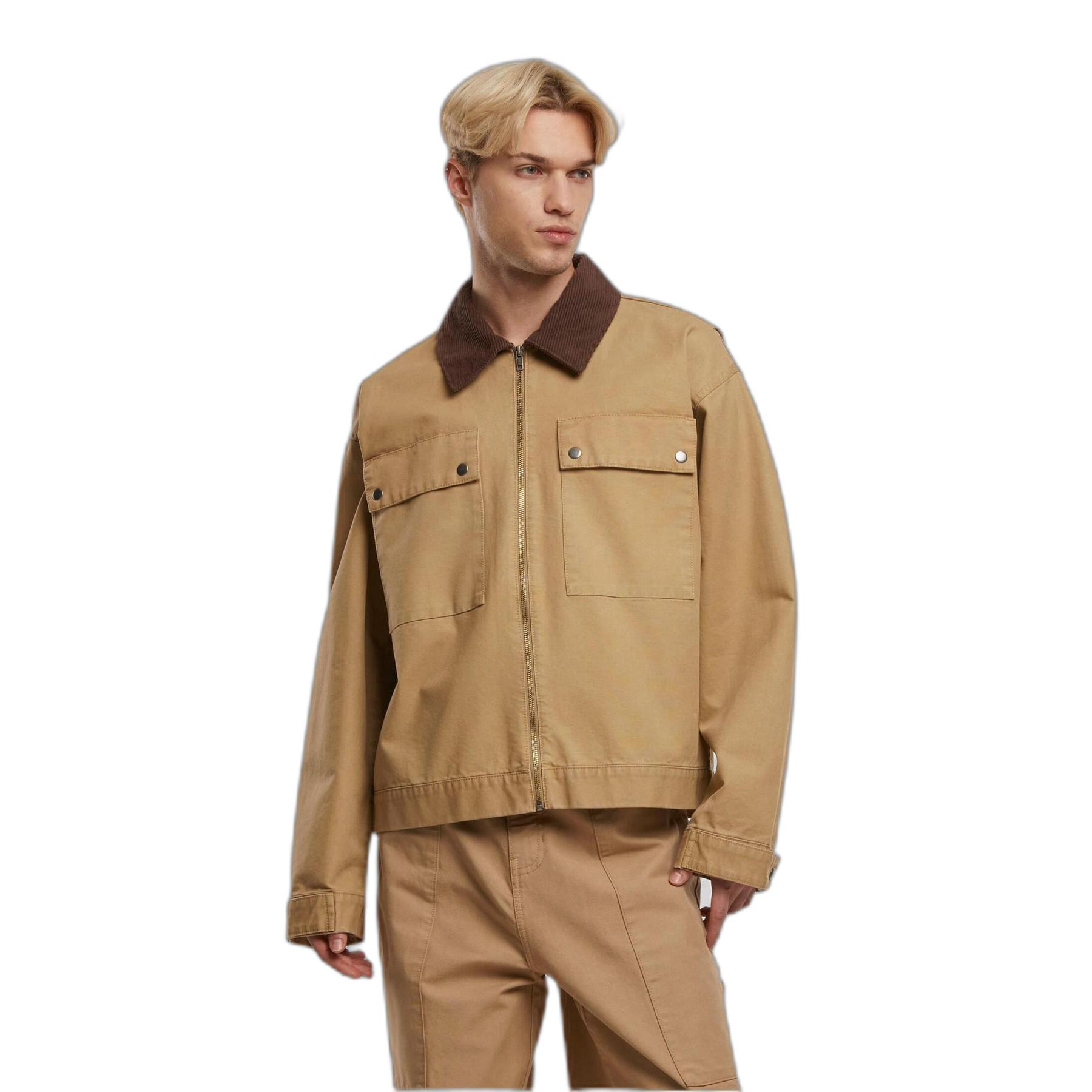 4065812865922 - Ladies Workwear Cropped Cotton Jacket Übergangsjacke beige in L