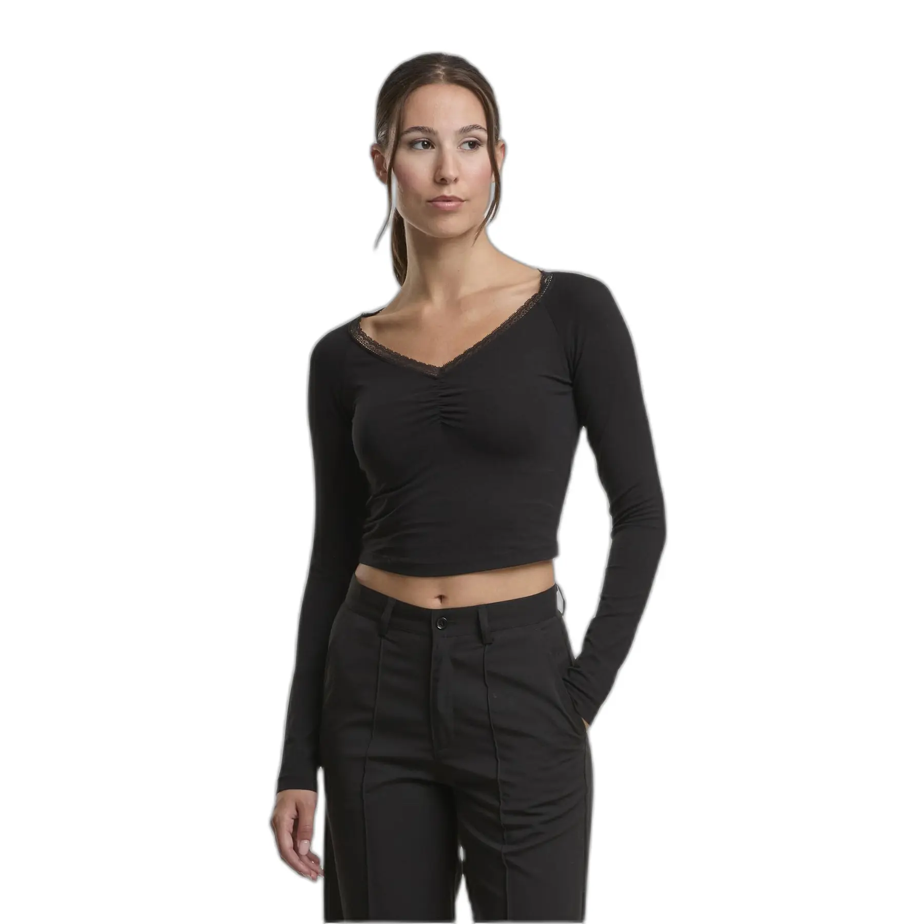 Damen Langarm-T-Shirt aus Spitze Urban Classics