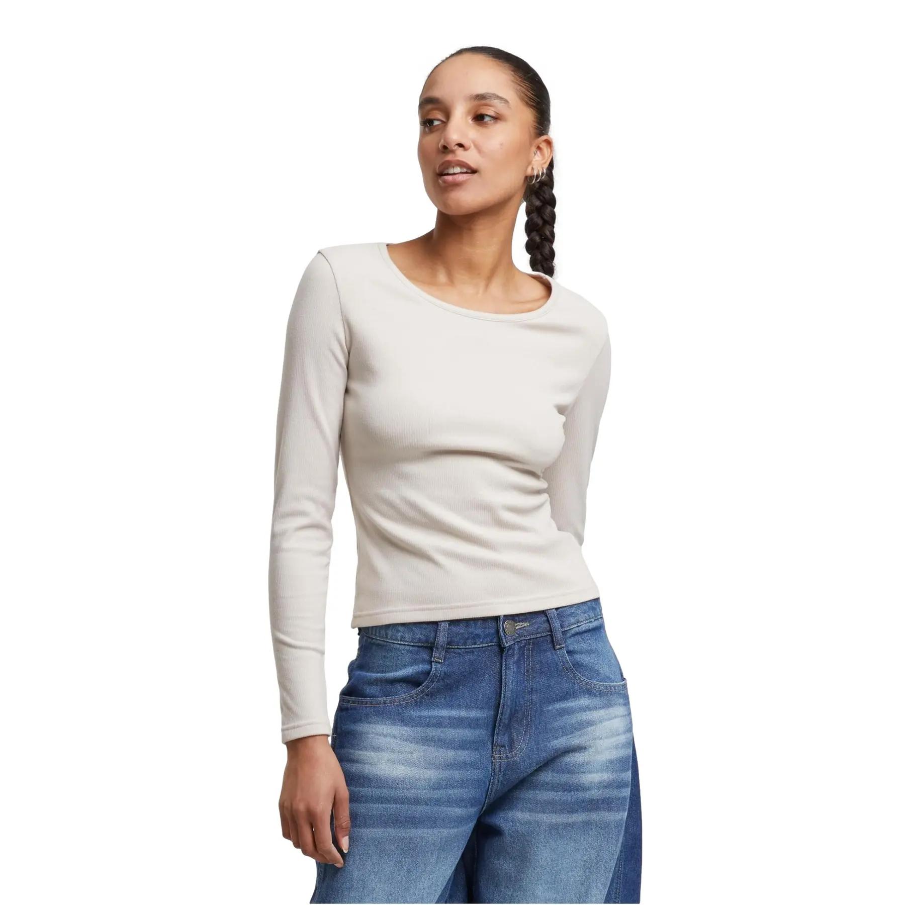 4065812867575 - Ladies Heat Slim Slongsleeve Langarmshirt grau in XS