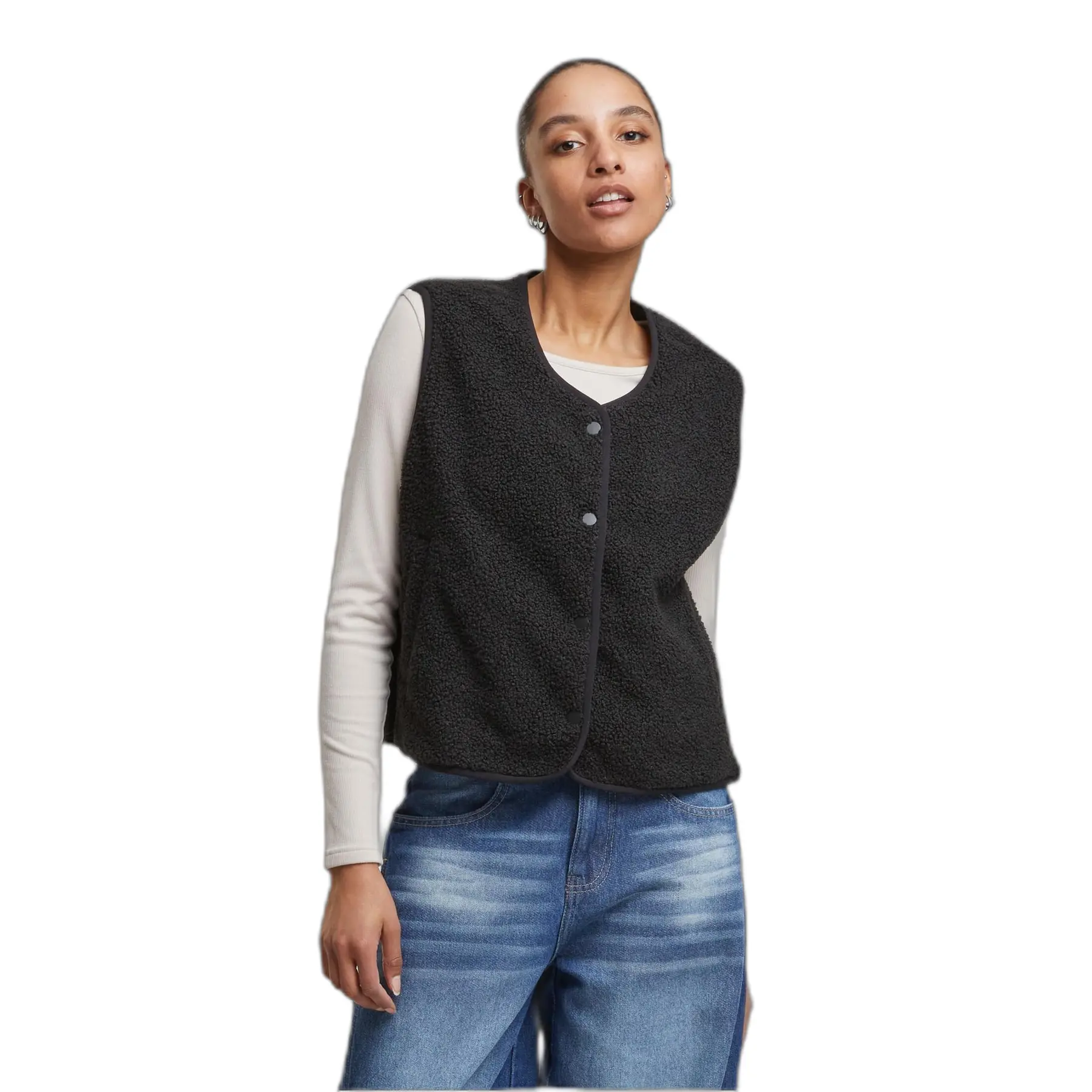 Women's sleeveless fleece Urban Classics Teddy