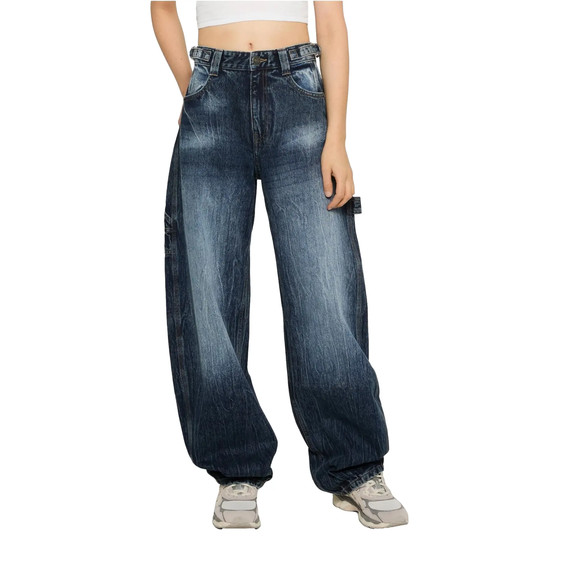 Jeans a gamba larga donna
