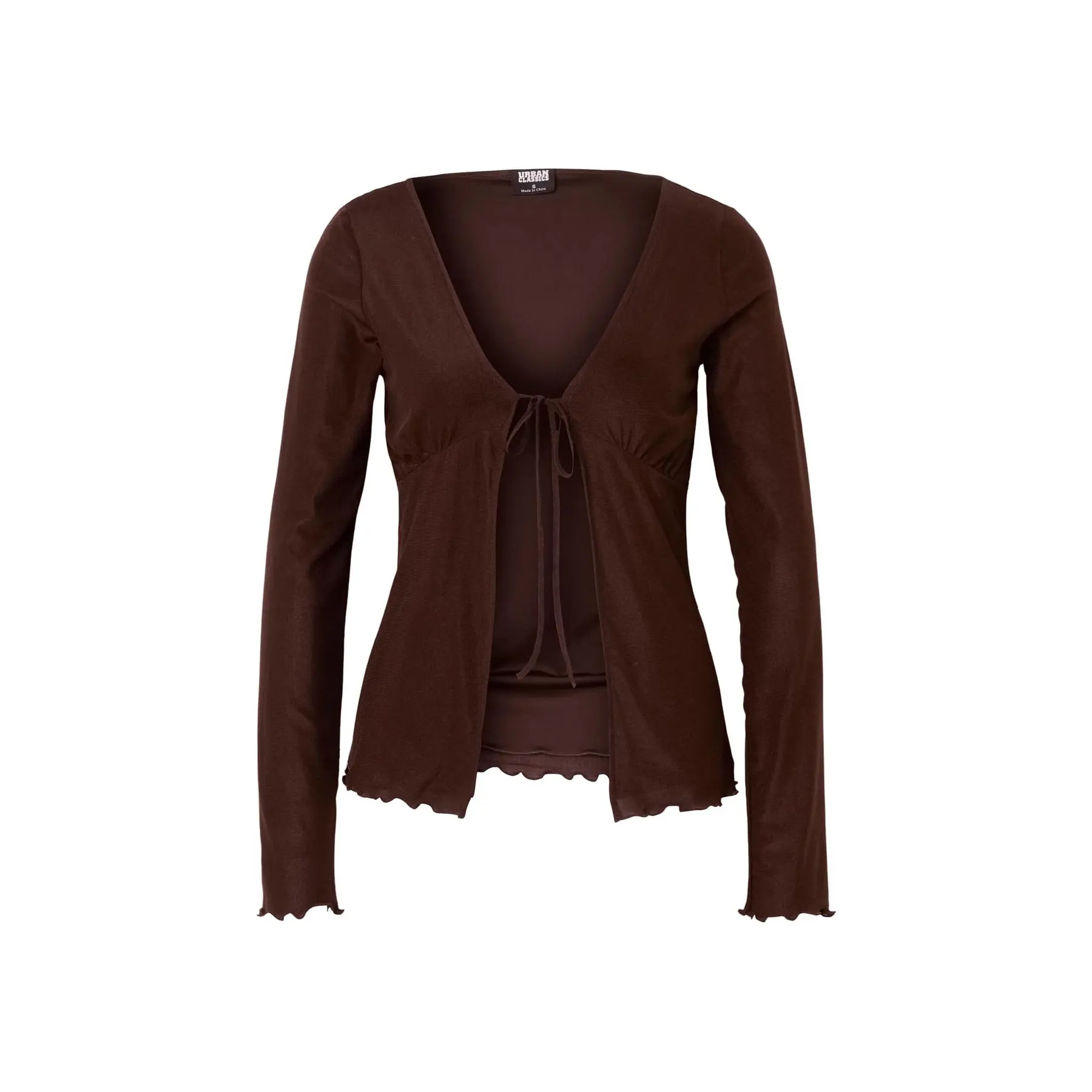 Urban Classics Women's Marron Cardigan Mesh