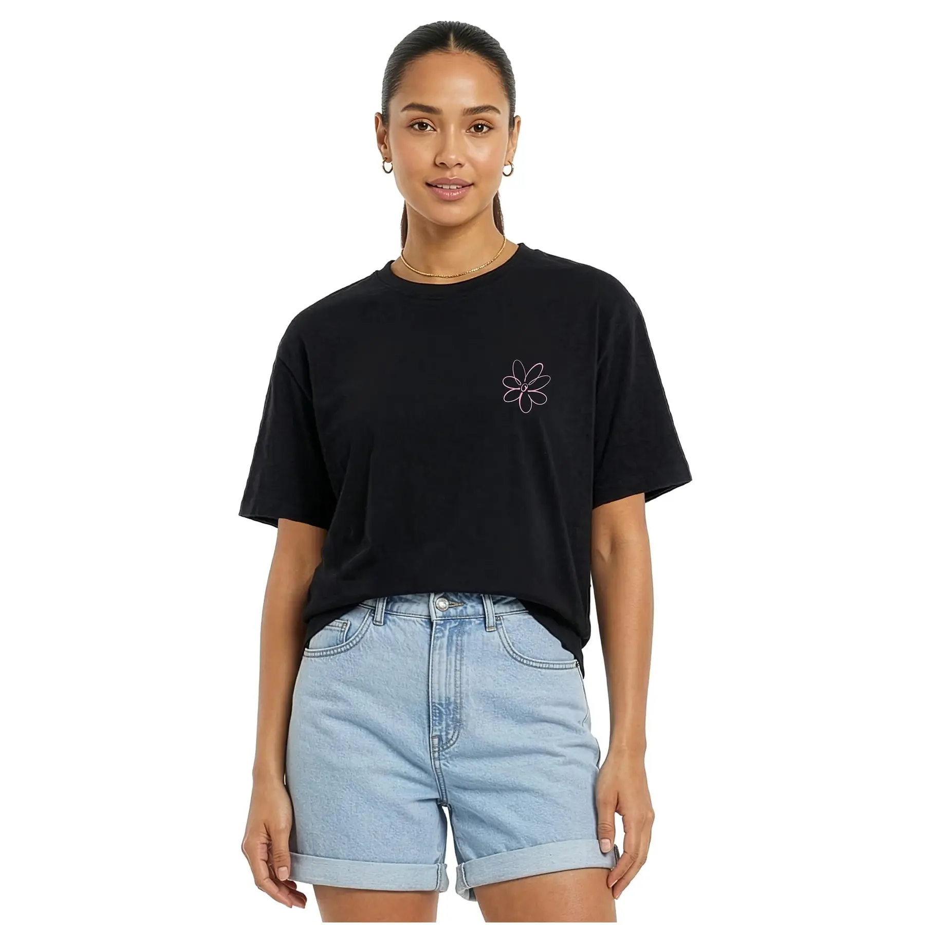 Damen T-Shirt Urban Classics Here For Matcha