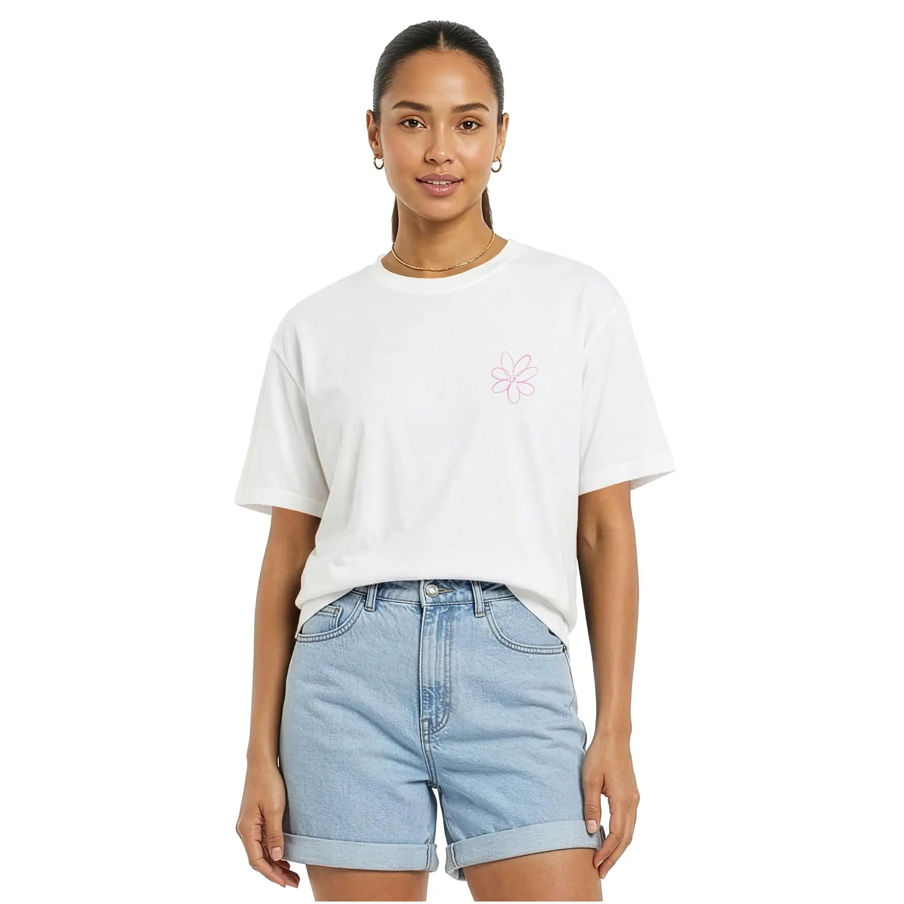 Damen T-Shirt Urban Classics Here For Matcha