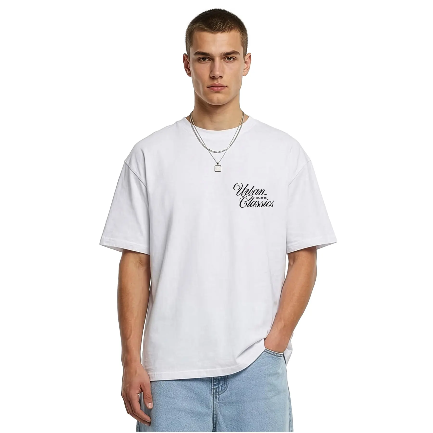 T-Shirt Urban Classics Flow Script Logo