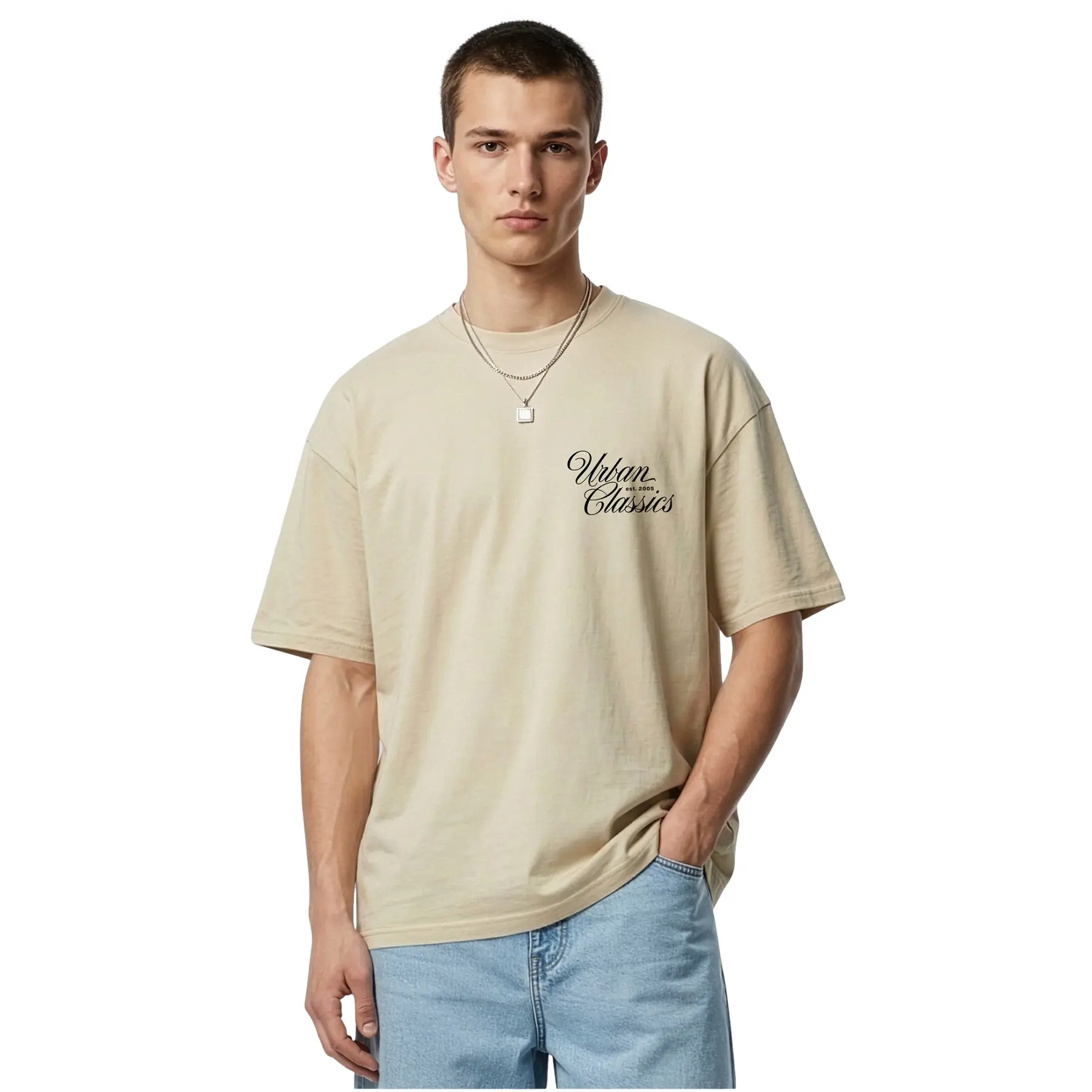 T-Shirt Urban Classics Flow Script Logo