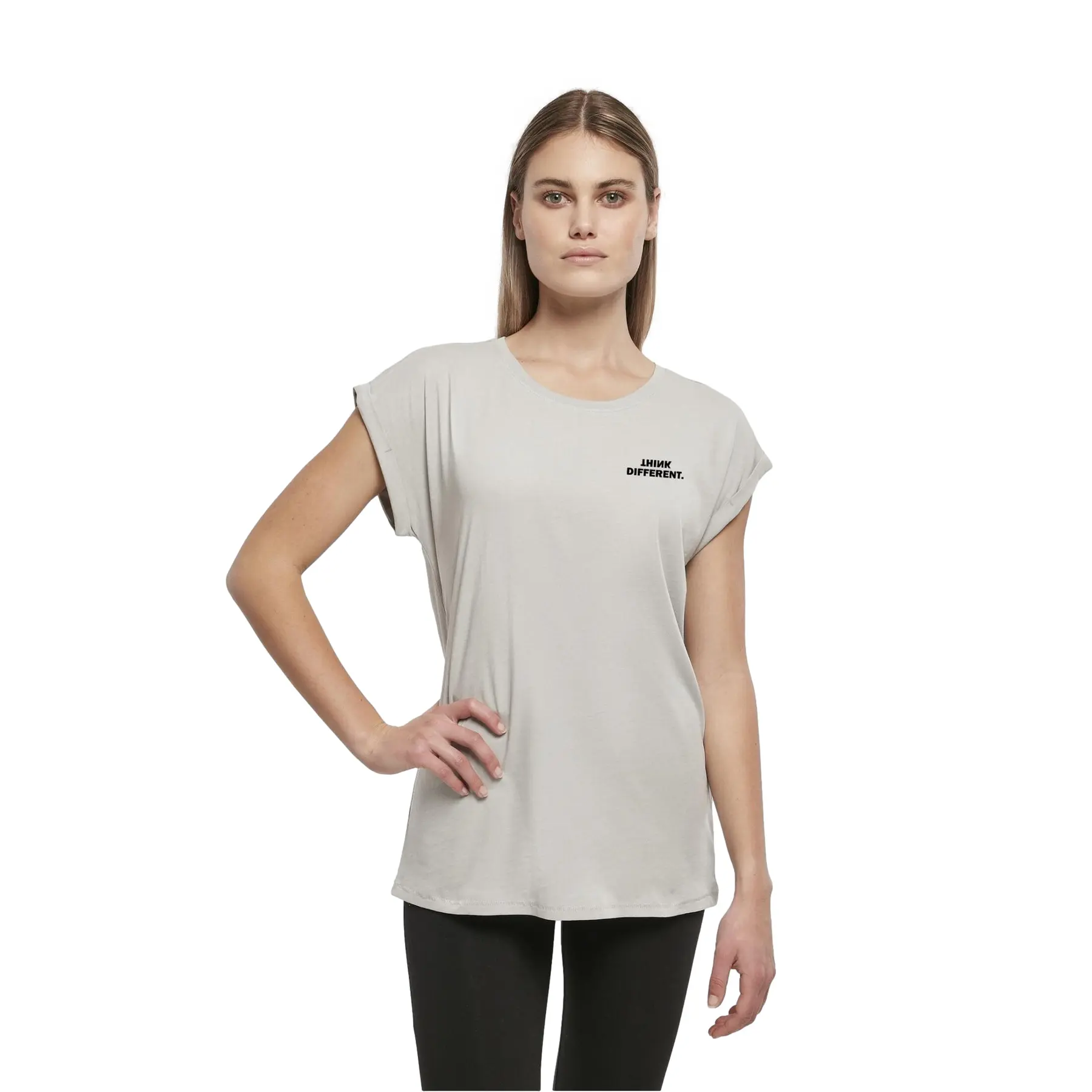 Damen T-Shirt Urban Classics Think Shoulder