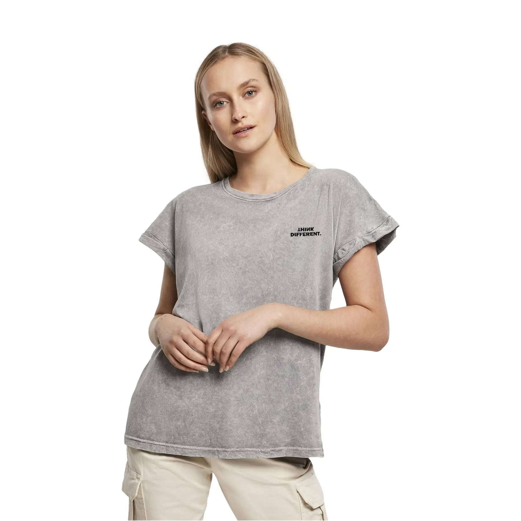 Damen T-Shirt Urban Classics Think Acid