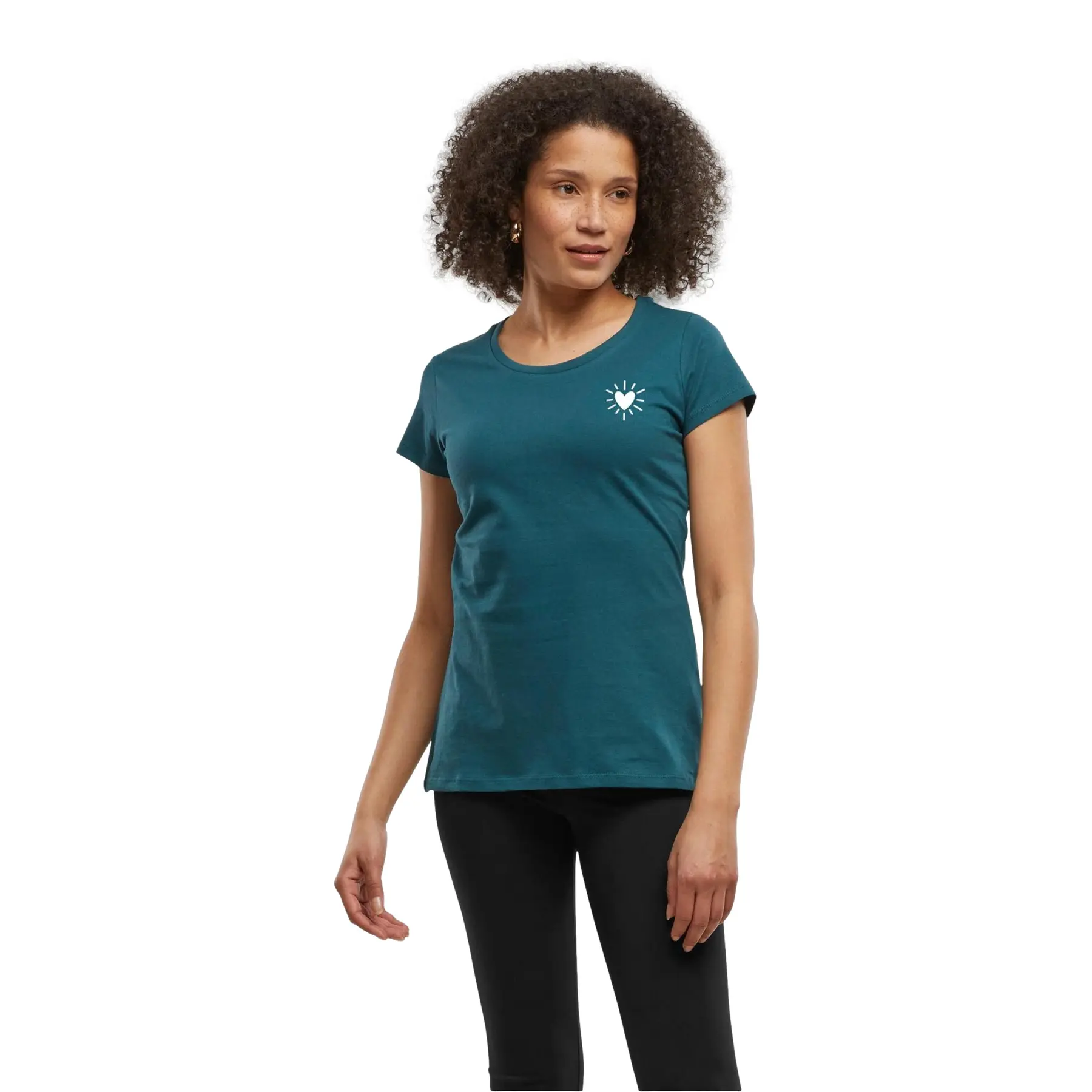 Damen T-Shirt Urban Classics Radiant Heart Basic