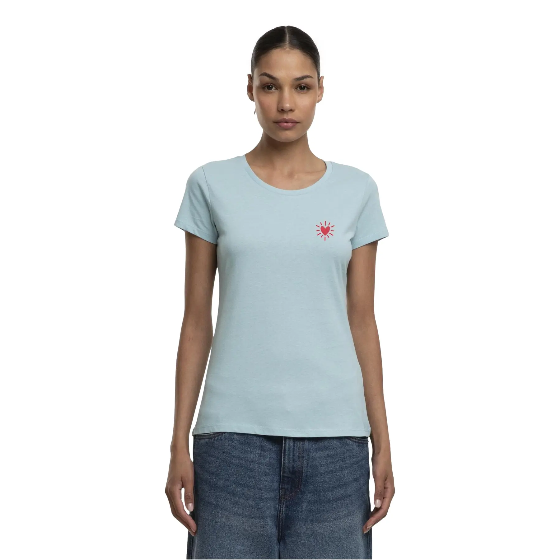 Damen T-Shirt Urban Classics Radiant Heart Basic
