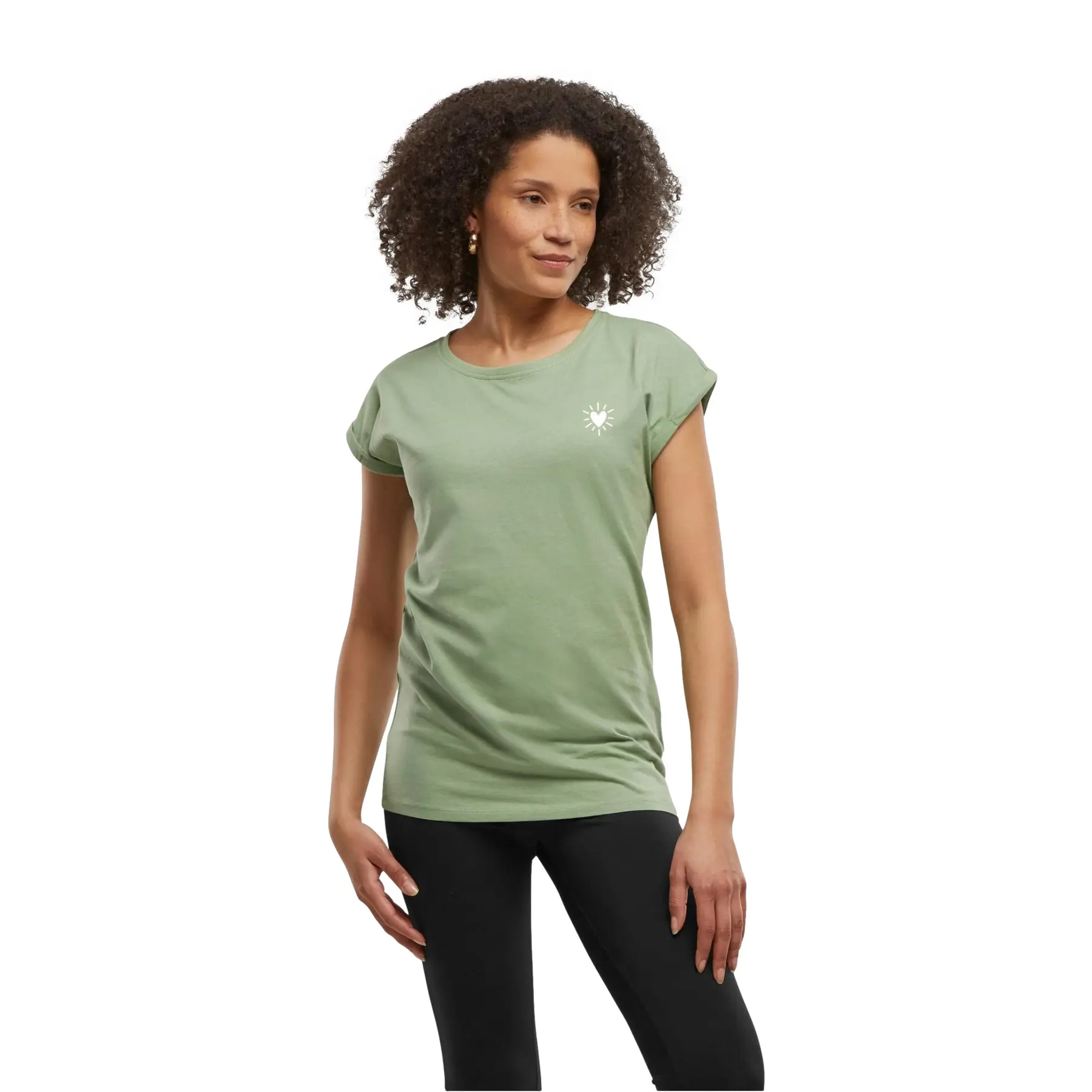 Damen T-Shirt Urban Classics Radiant Heart Shoulder