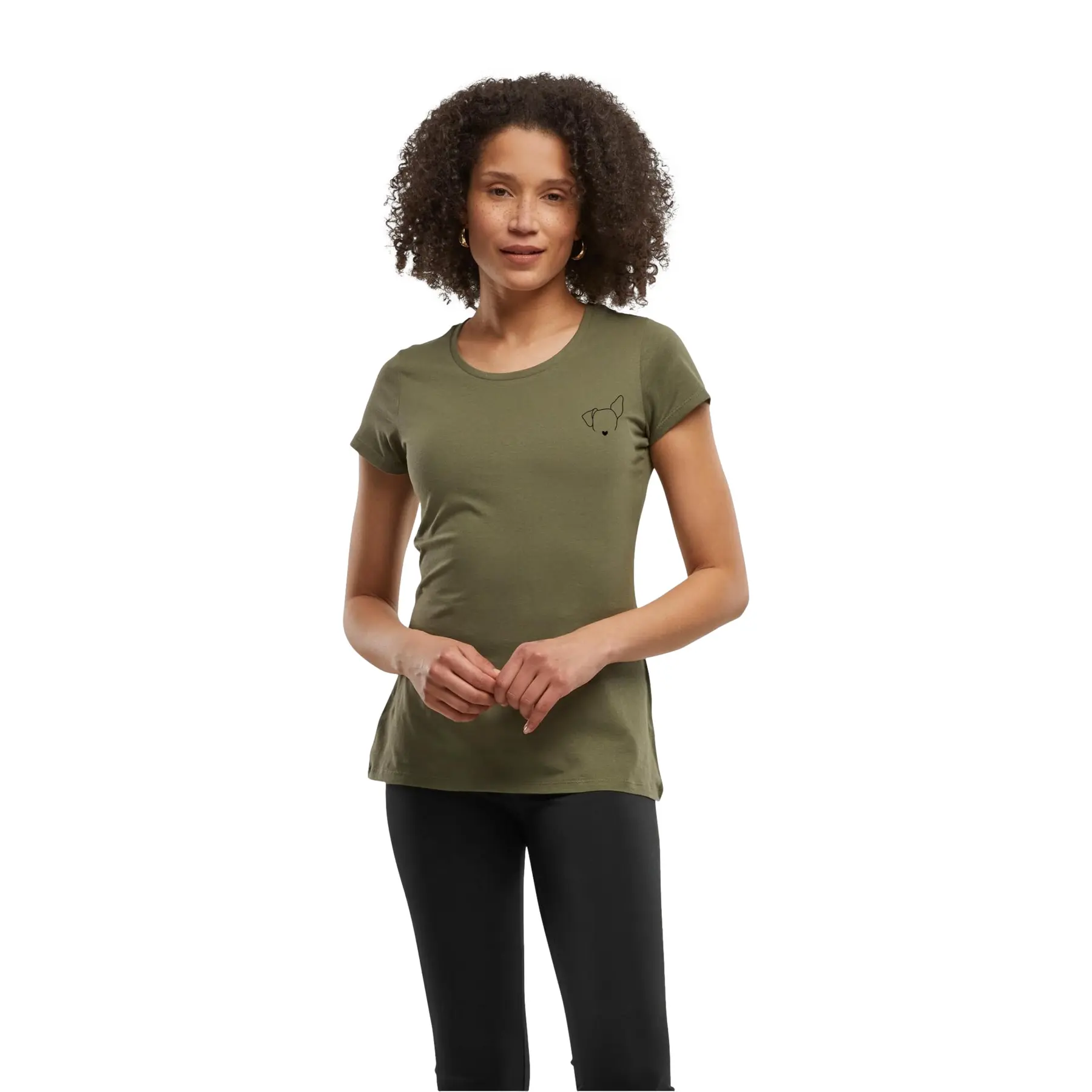 Damen T-Shirt Urban Classics Dog Basic