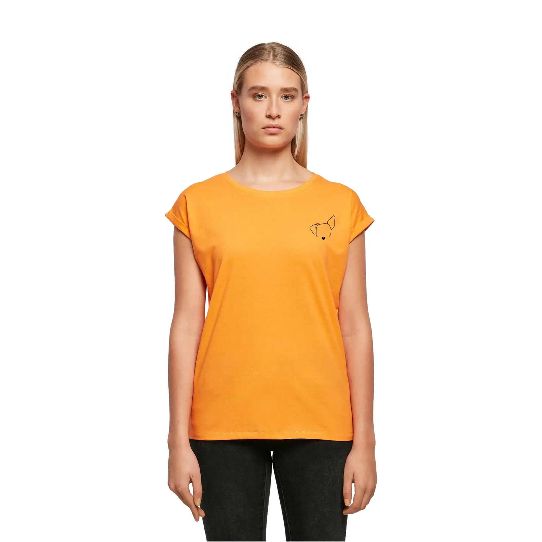 Damen T-Shirt Urban Classics Dog Shoulder