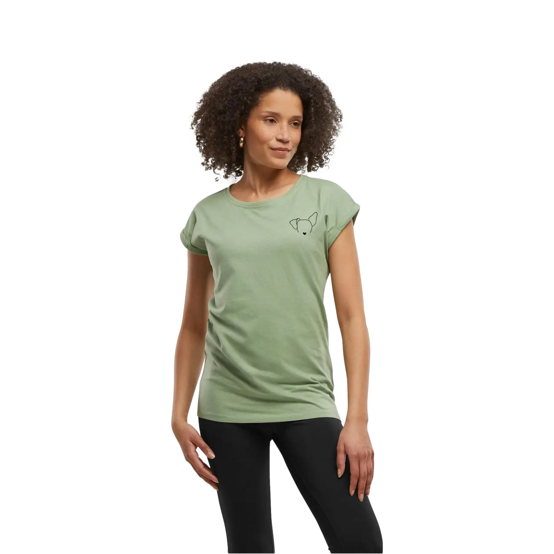 Damen T-Shirt Urban Classics Dog Shoulder