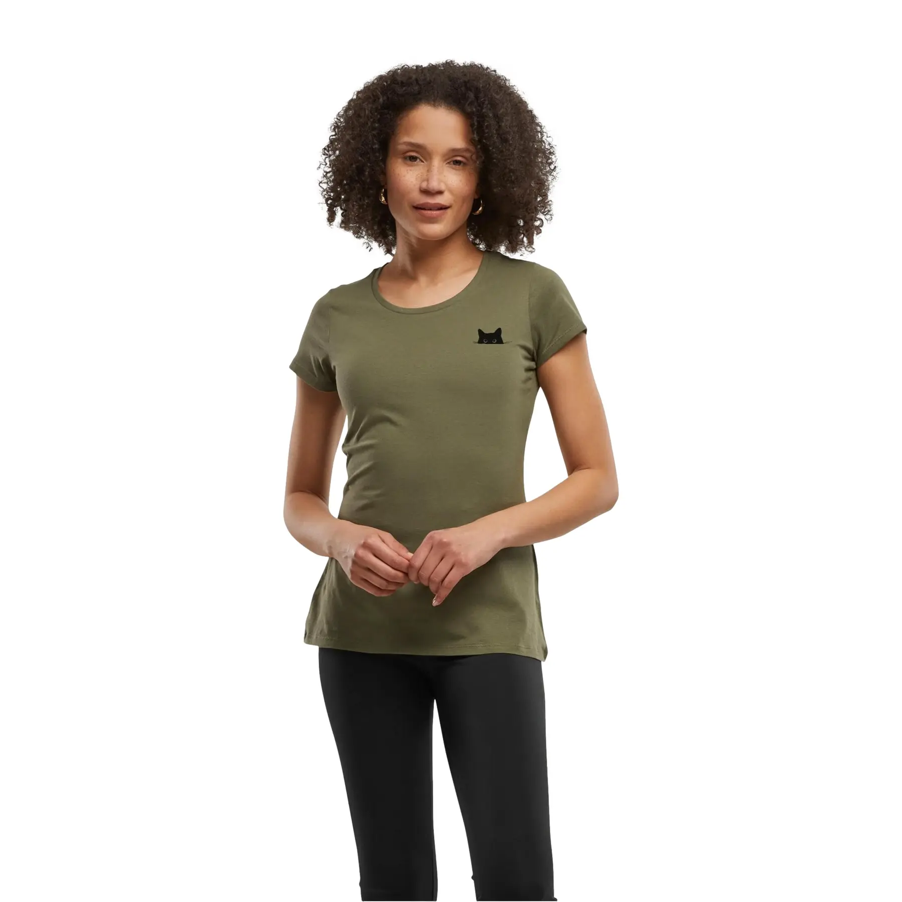 Damen T-Shirt Urban Classics Cat Basic