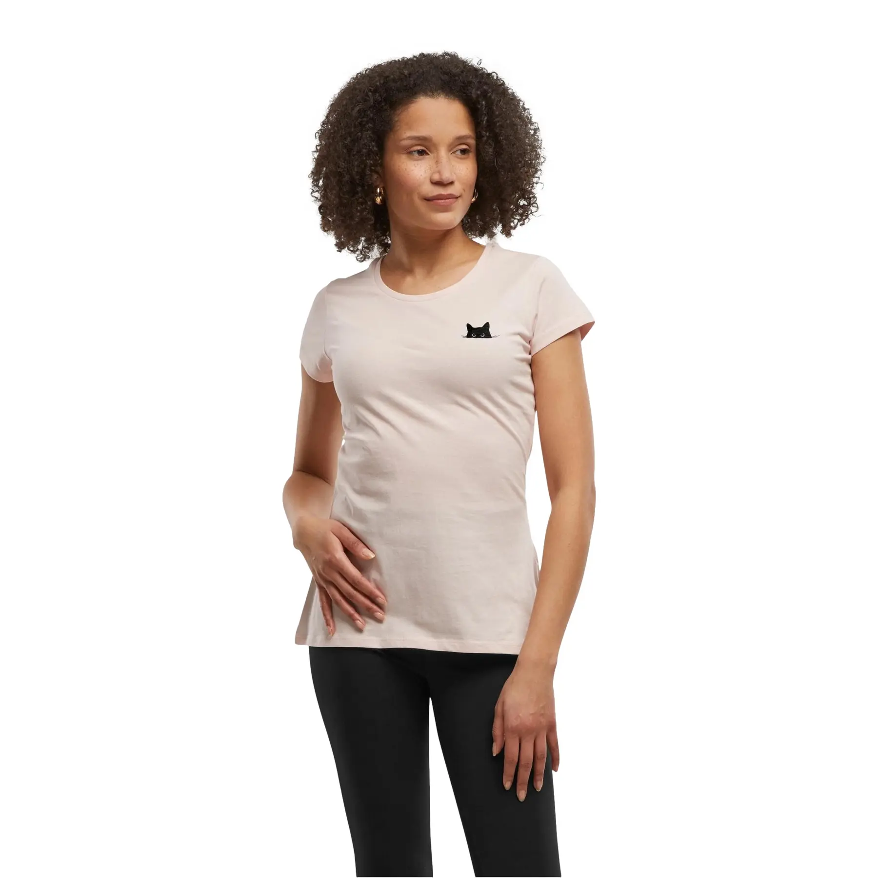Damen T-Shirt Urban Classics Cat Basic