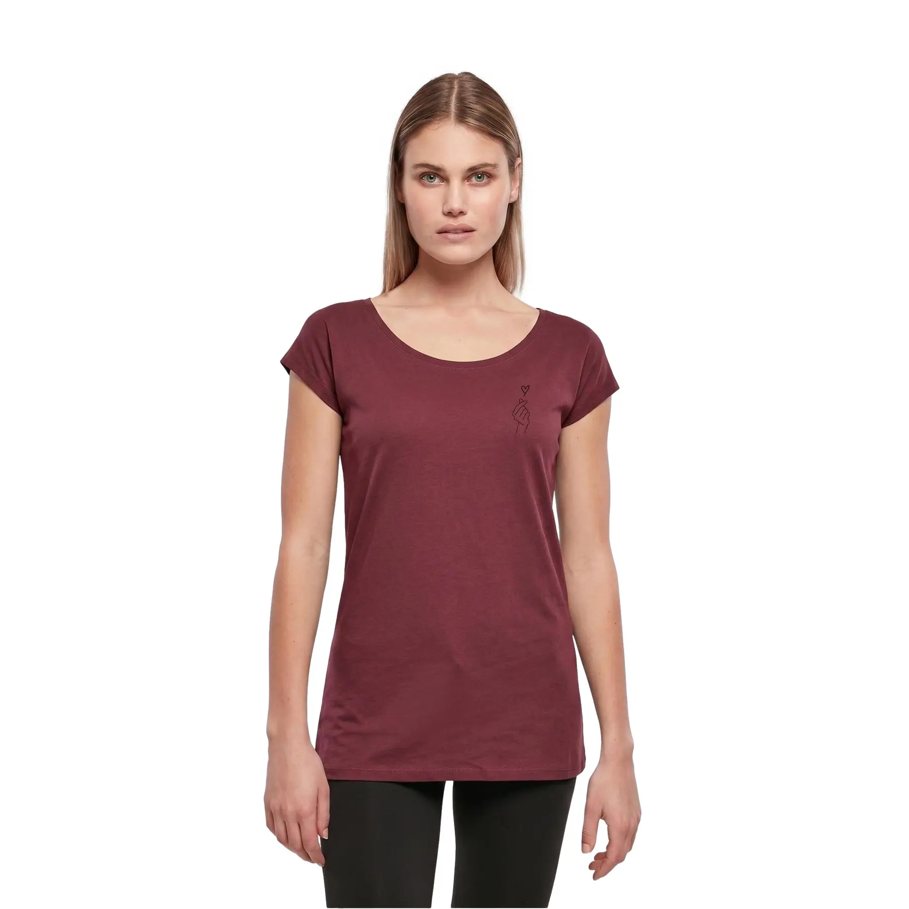 Damen T-Shirt Urban Classics K-Heart