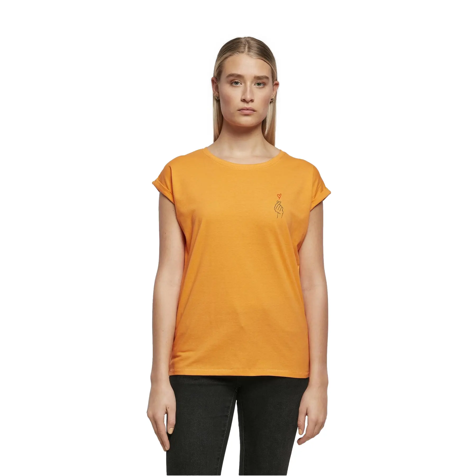 Damen T-Shirt Urban Classics K-Heart Shoulder