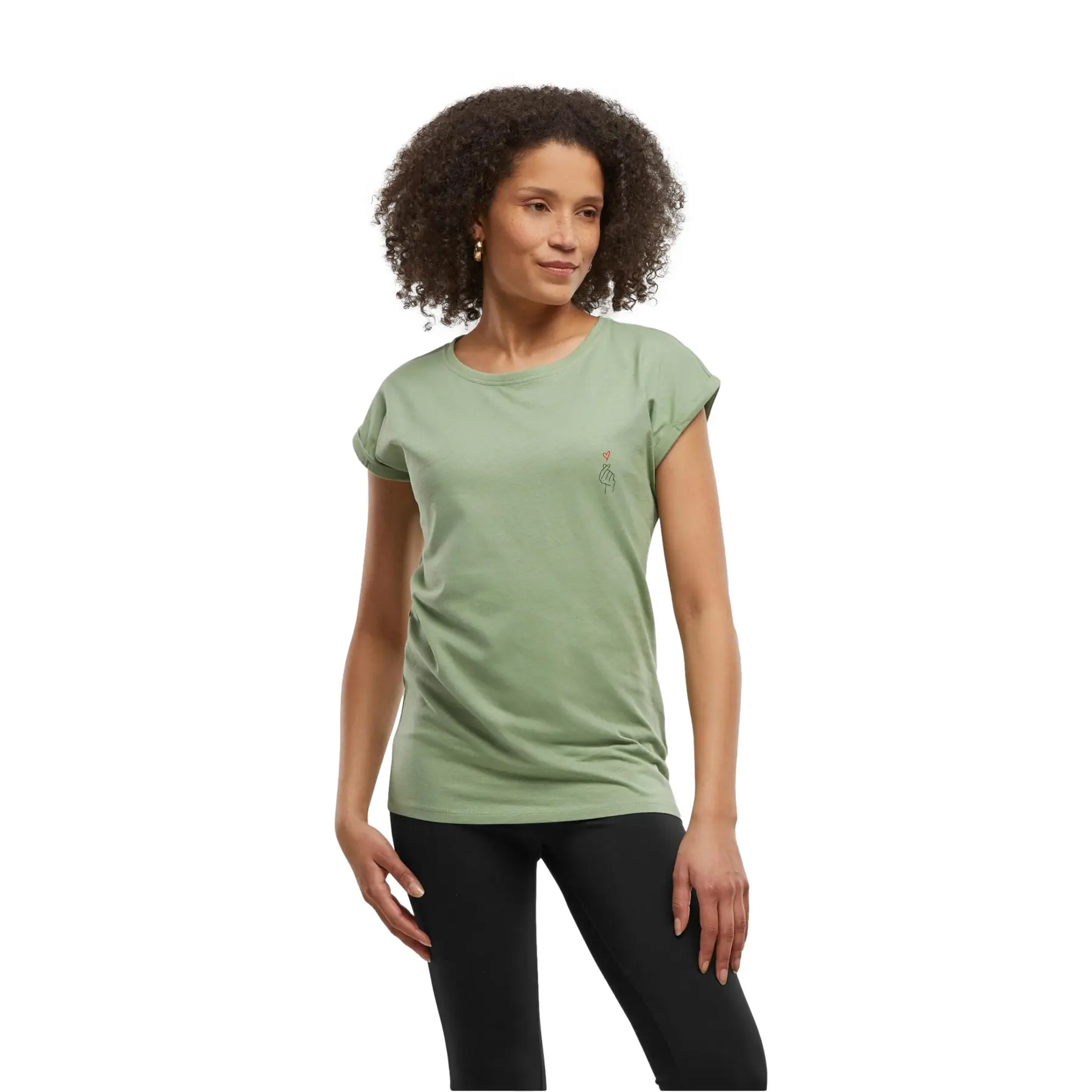 Damen T-Shirt Urban Classics K-Heart Shoulder