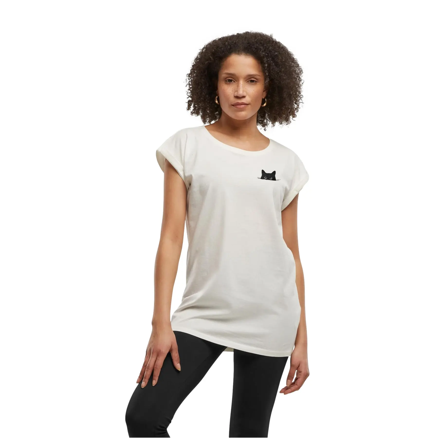 Damen T-Shirt Urban Classics Cat Shoulder