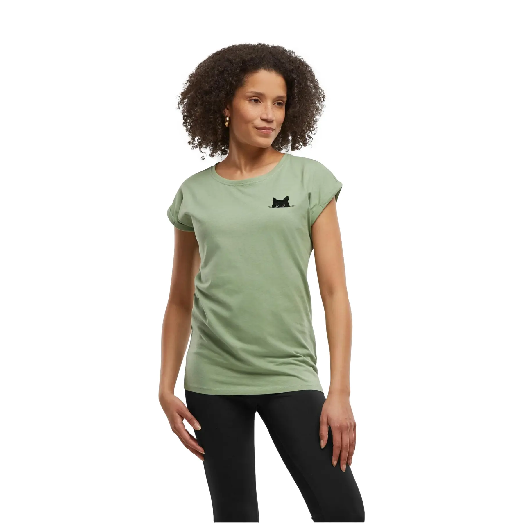 Damen T-Shirt Urban Classics Cat Shoulder