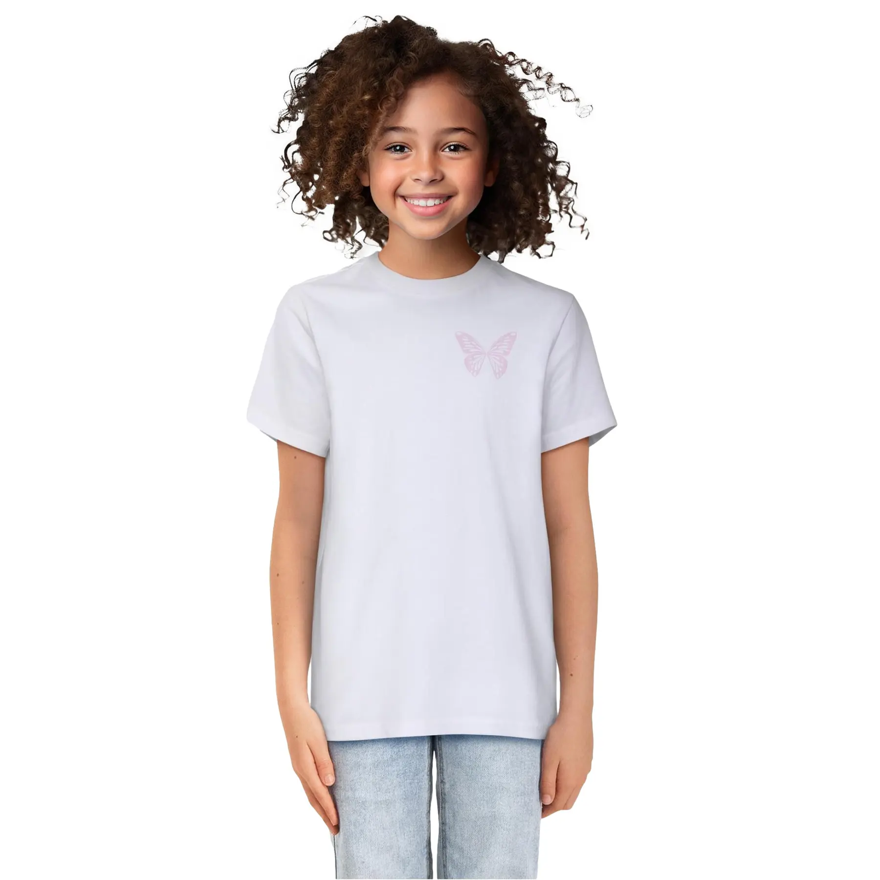 T-Shirt Kind Urban Classics New York & Los Angeles & Butterfly