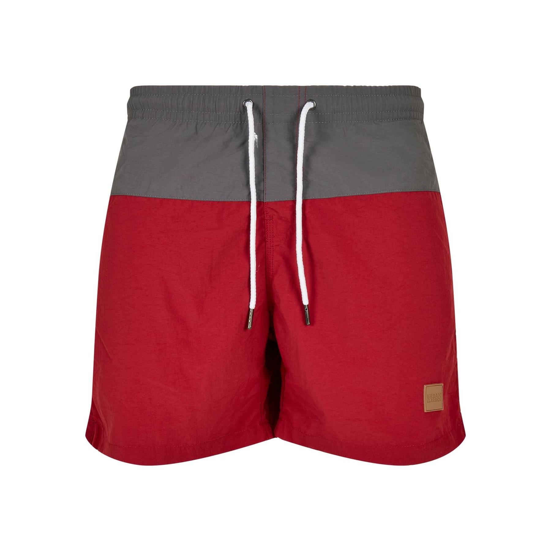 4065812149770 - Block Swim Shorts Badeshort dunkelgrau rot