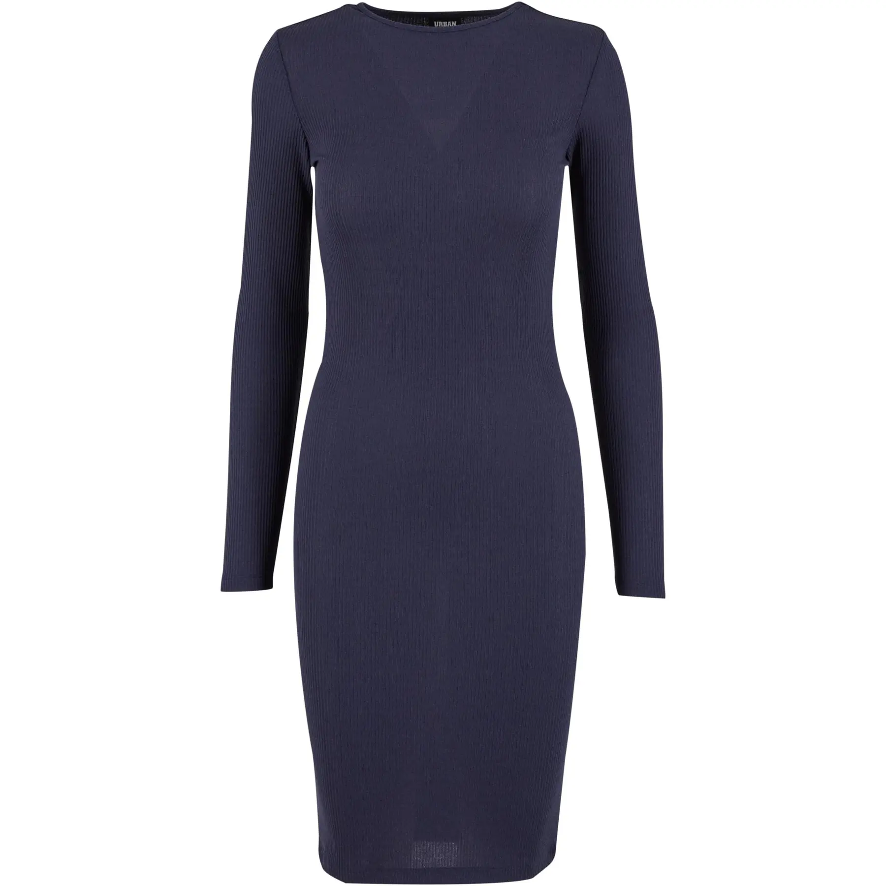 4065812726773 - Ladies Rib Dress Kurzes Kleid navy in 3XL