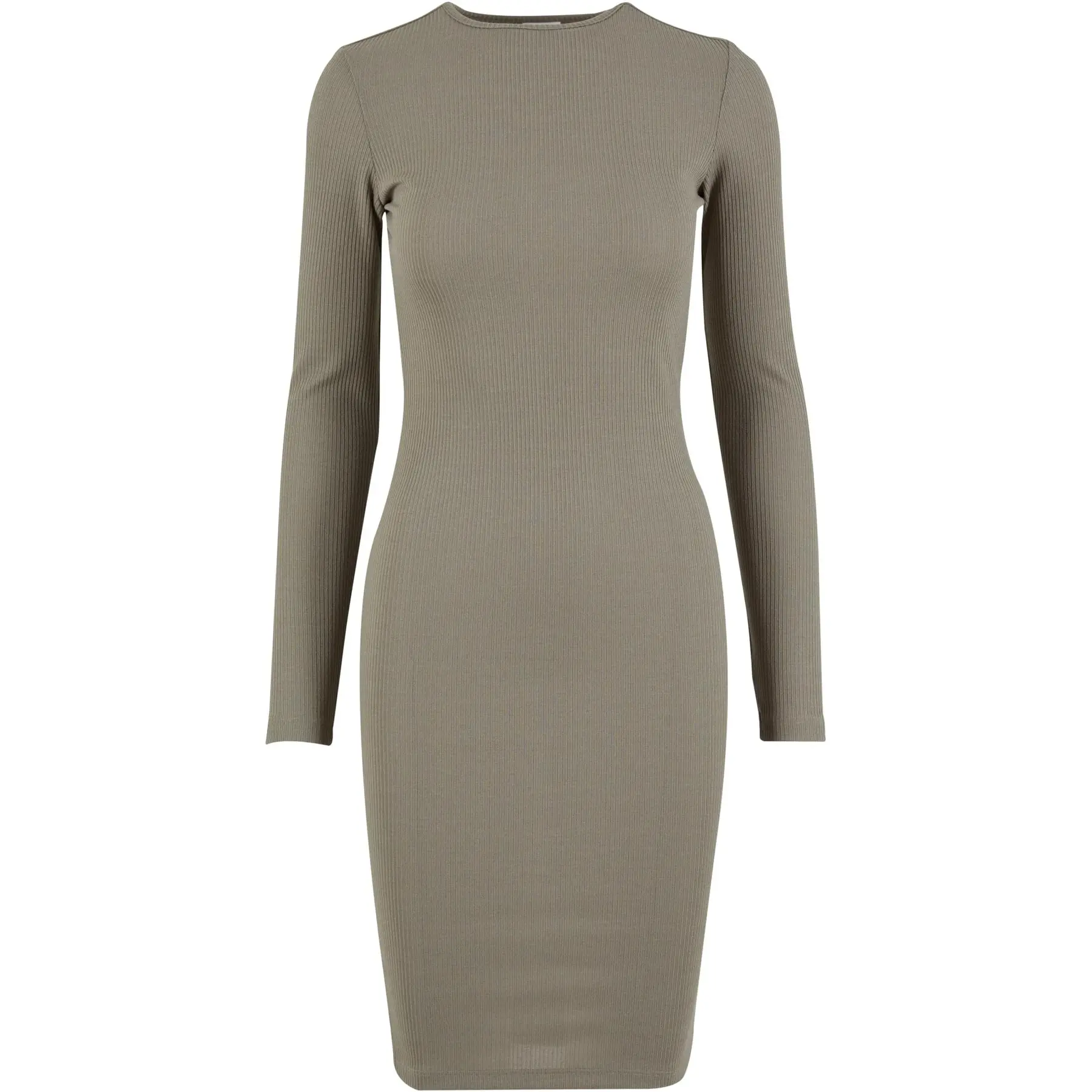 4065812726575 - Ladies Rib Dress Kurzes Kleid oliv in XL