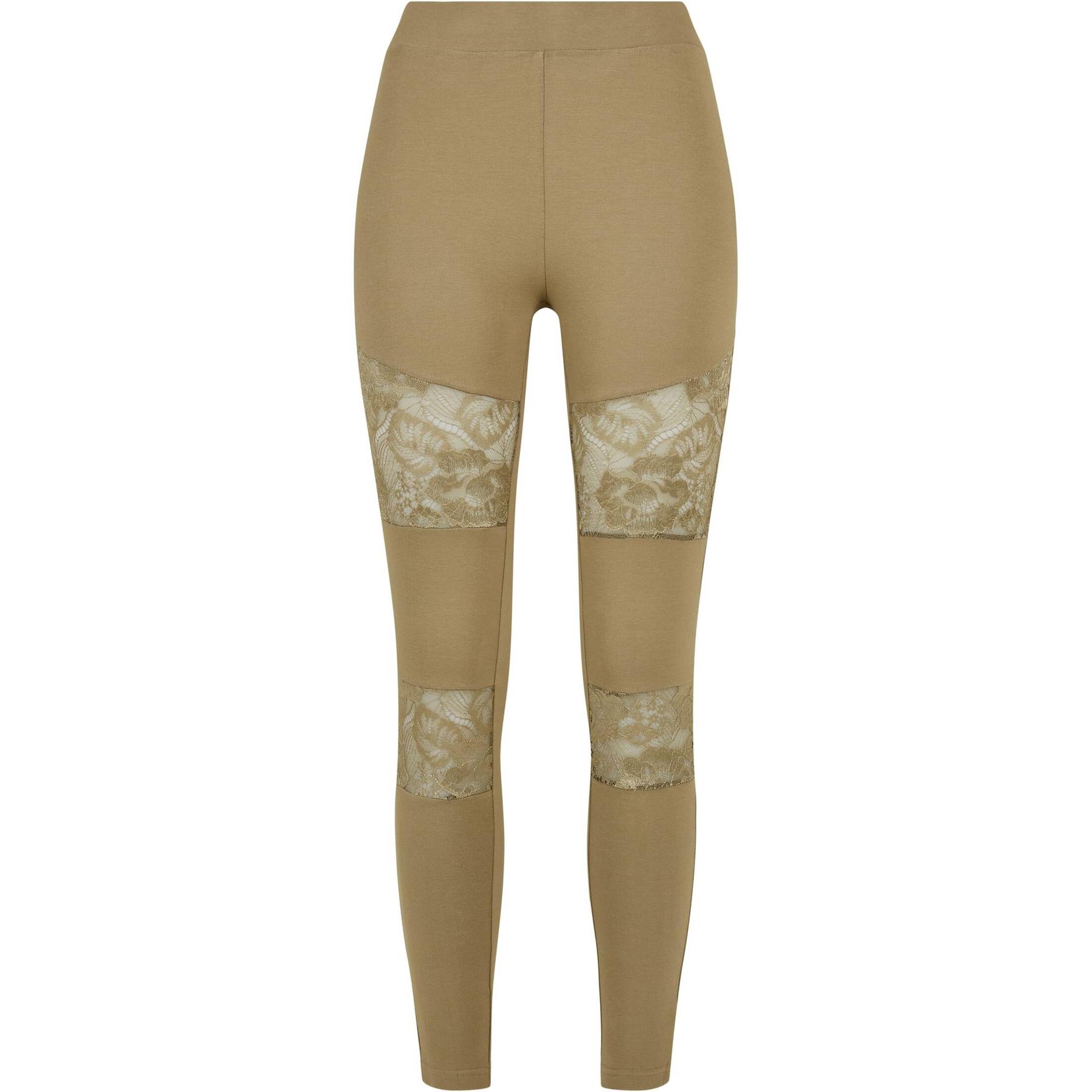 4065812107596 - Ladies Laces Inset Leggings Leggings khaki