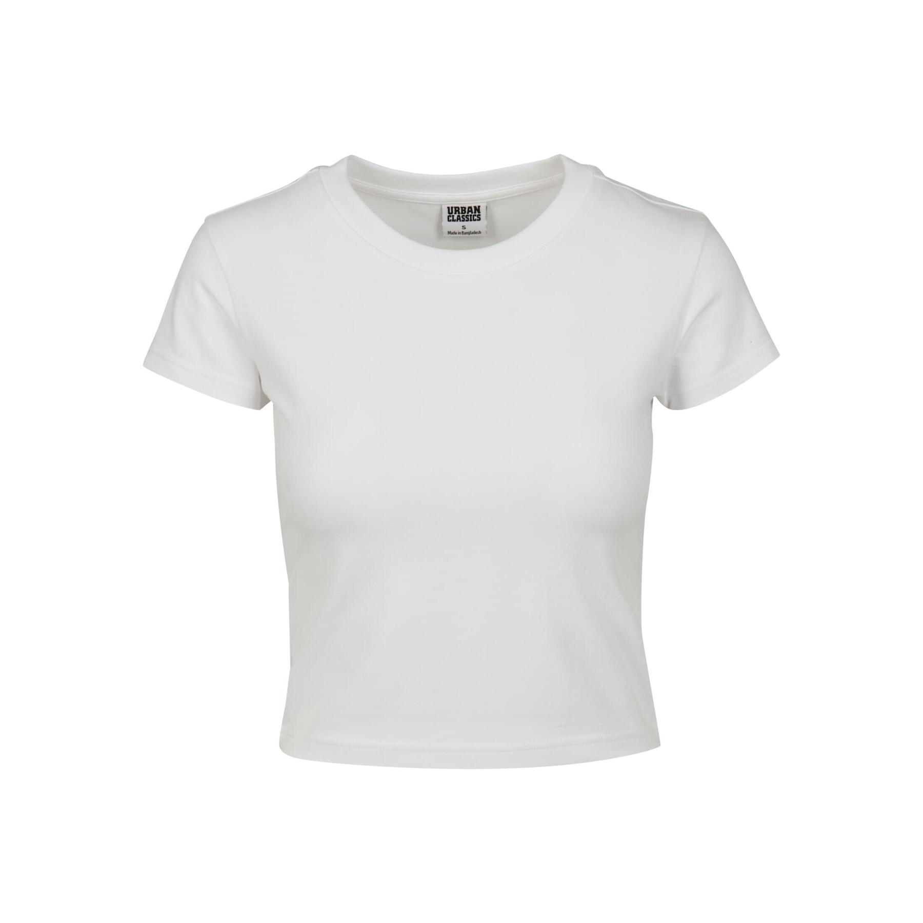4053838398210 - Ladies Stretch Jersey Cropped Tee T-Shirt weiß in S