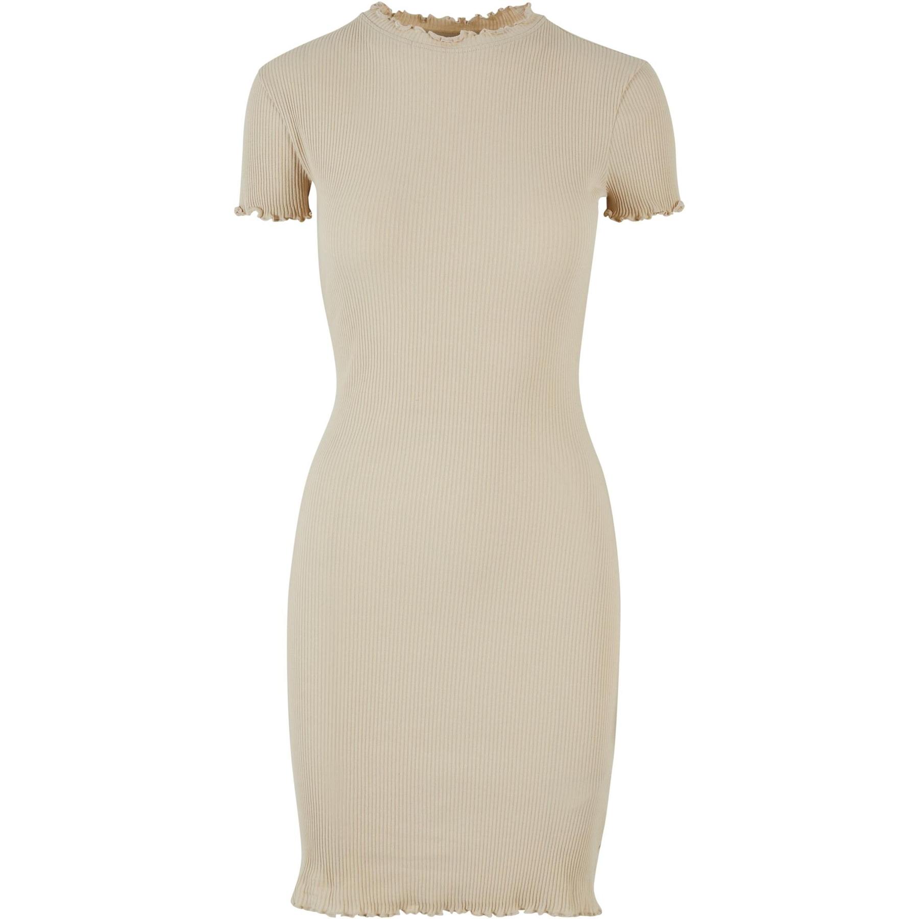 4065812395702 - T-Shirt-Kleid gerippt Damen Urban Classics