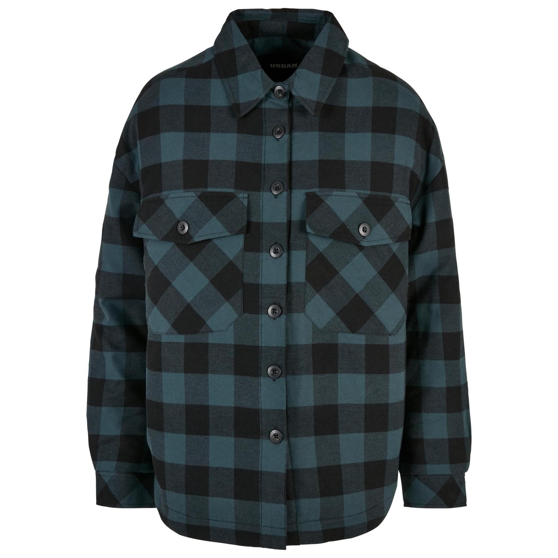 4065812229670 - Gepolstertes Überhemd aus Flanell Damen Urban Classics