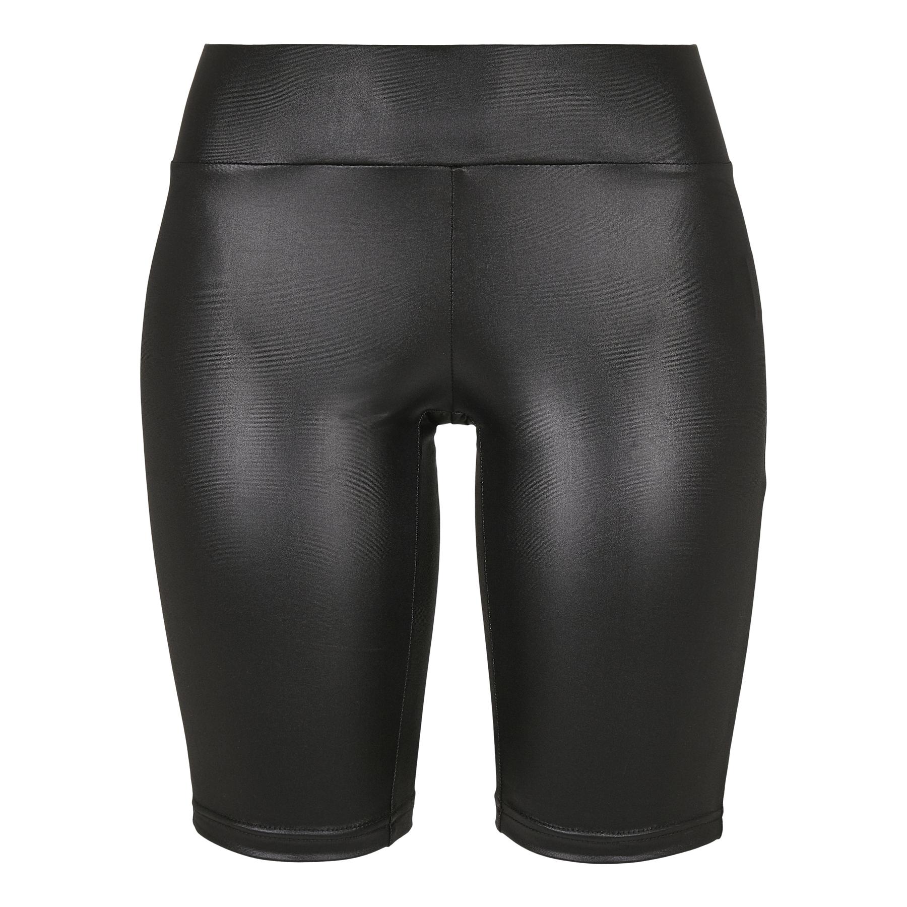 4053838769218 - Ladies Imitation Leather Cycle Shorts Short schwarz